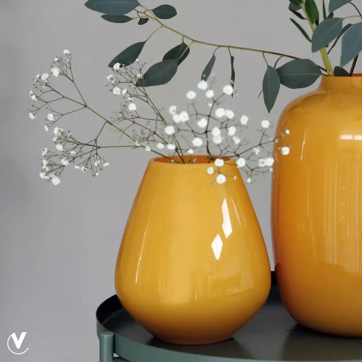 Blumenvase Tasman leuchtend Gelb Vase - HomeDesign Knaus