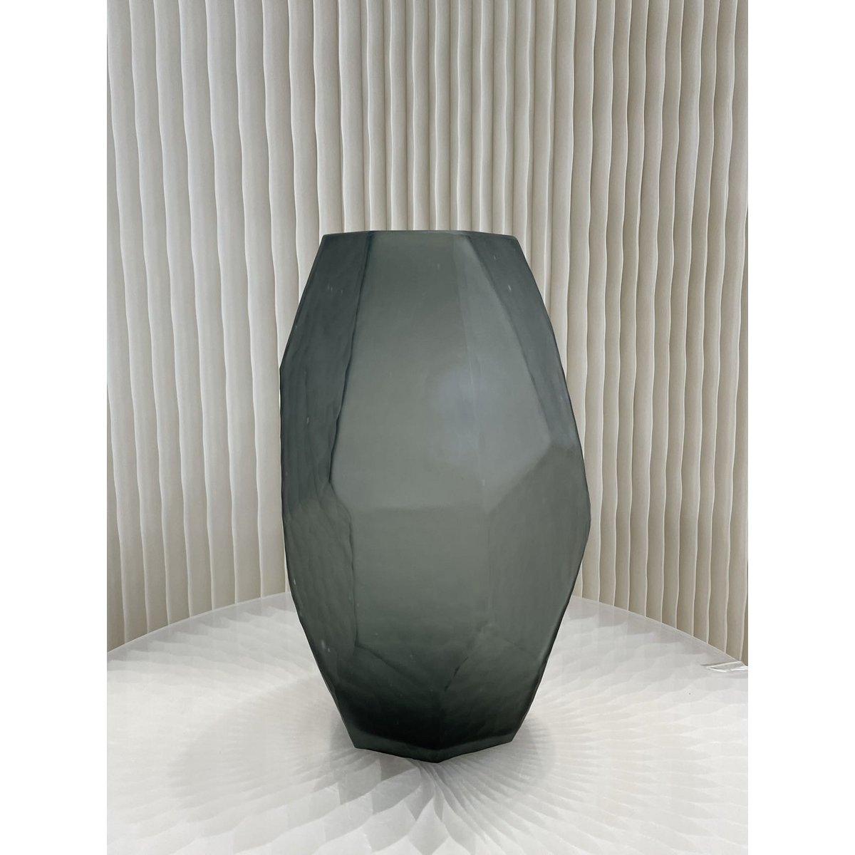 Blumenvase Vase Stone Smoke Large Glasvase - HomeDesign Knaus