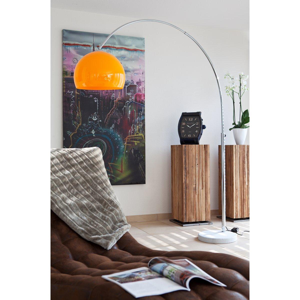 Bogenlampe 208 cm orange - HomeDesign Knaus