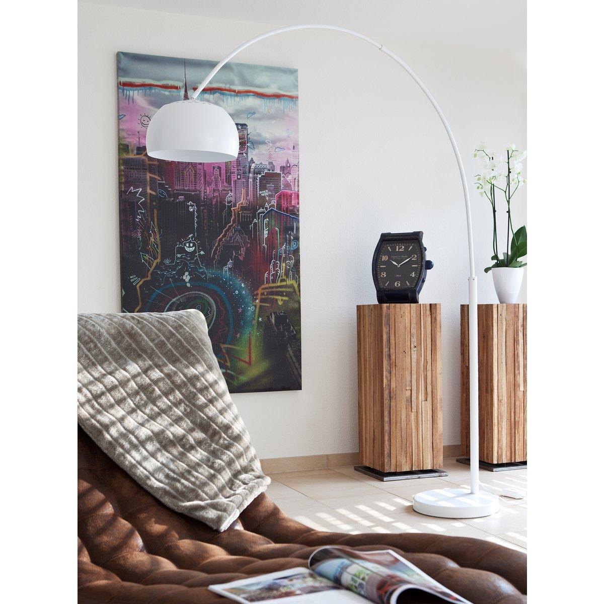 Bogenlampe 195 cm weiß - HomeDesign Knaus