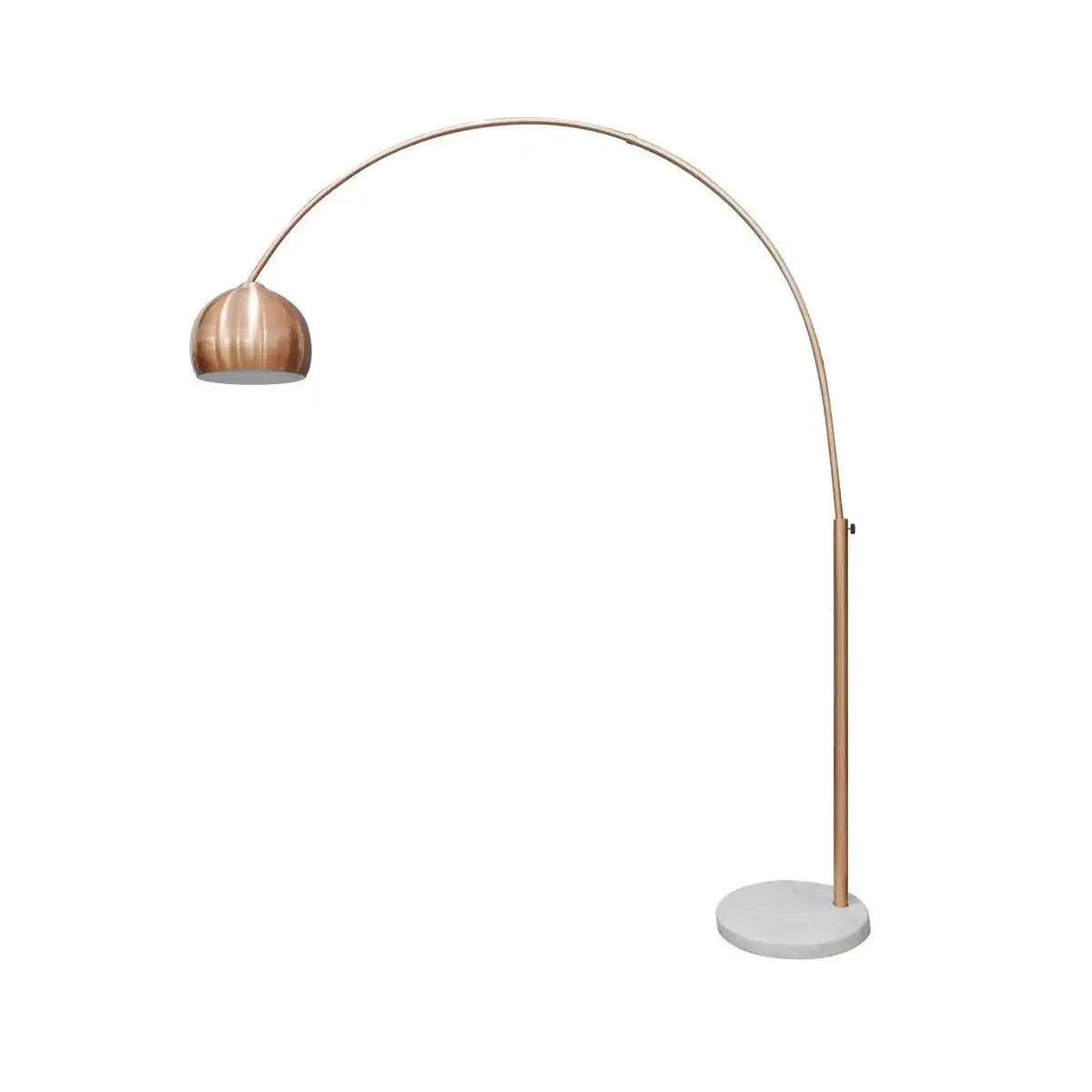 Bogenlampe Kupfer mit Marmorfuß - HomeDesign Knaus