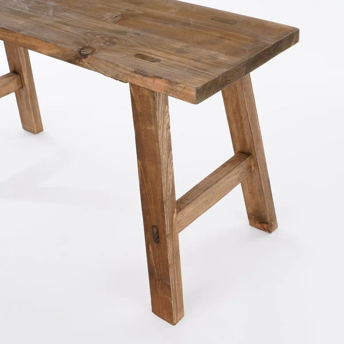 Bold Holzbank – L80 x B37 x H44 cm – recyceltes Holz – Braun - HomeDesign Knaus