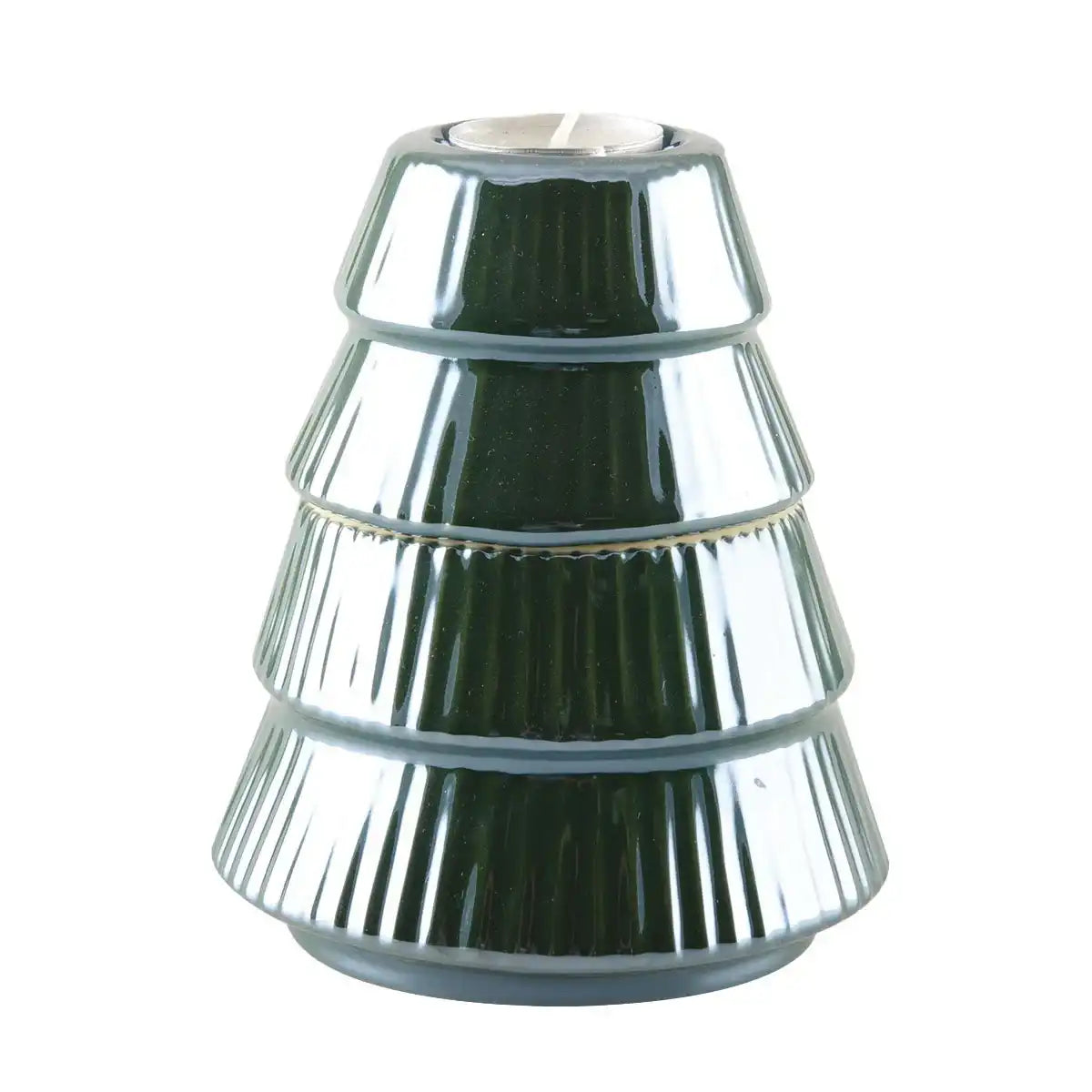 BONBONNIERE UND KERZENHALTER Tanne GRÜN HÖHE 15CM - HomeDesign Knaus