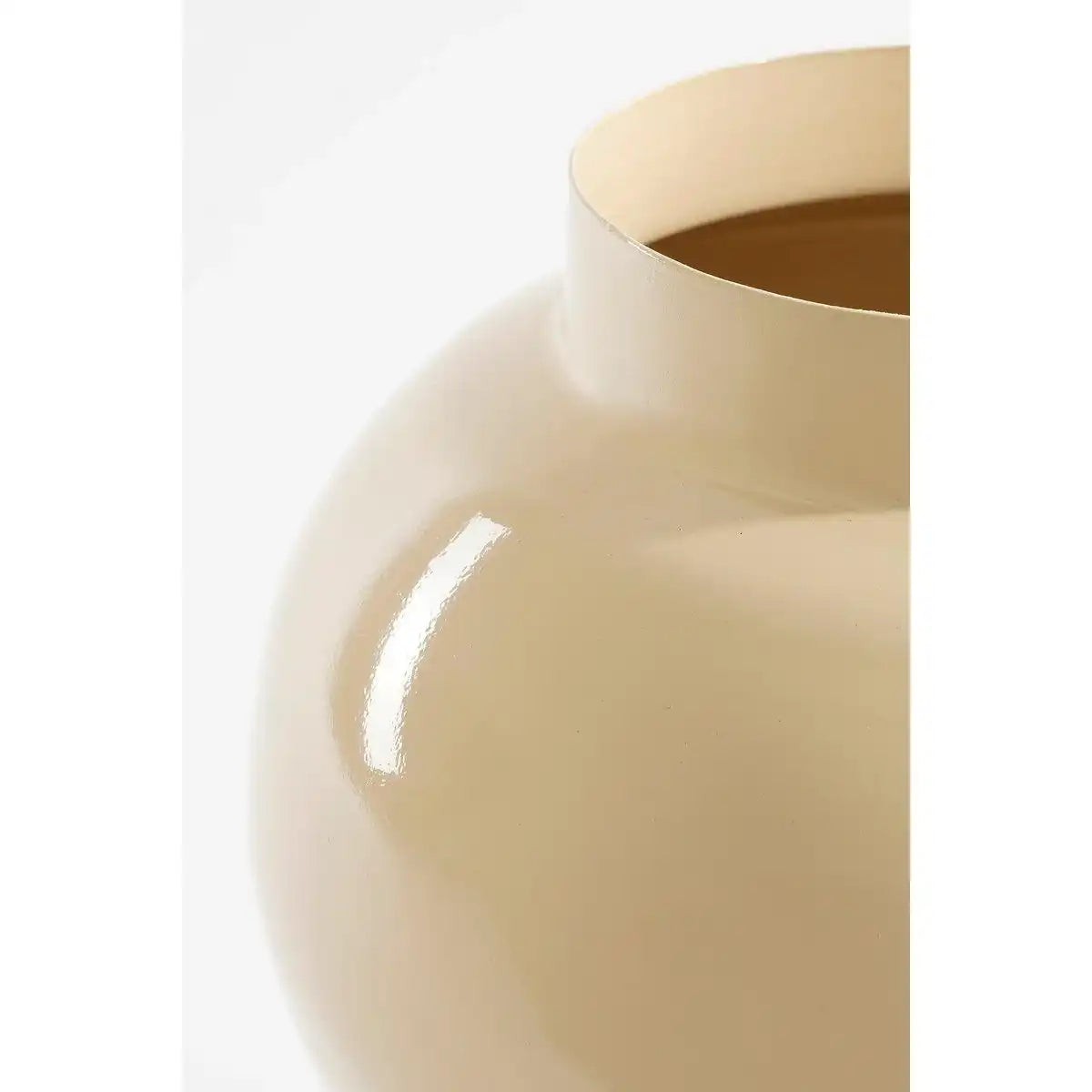 Boyd Vase – H37 x Ø26 cm – Metall – Beige - HomeDesign Knaus