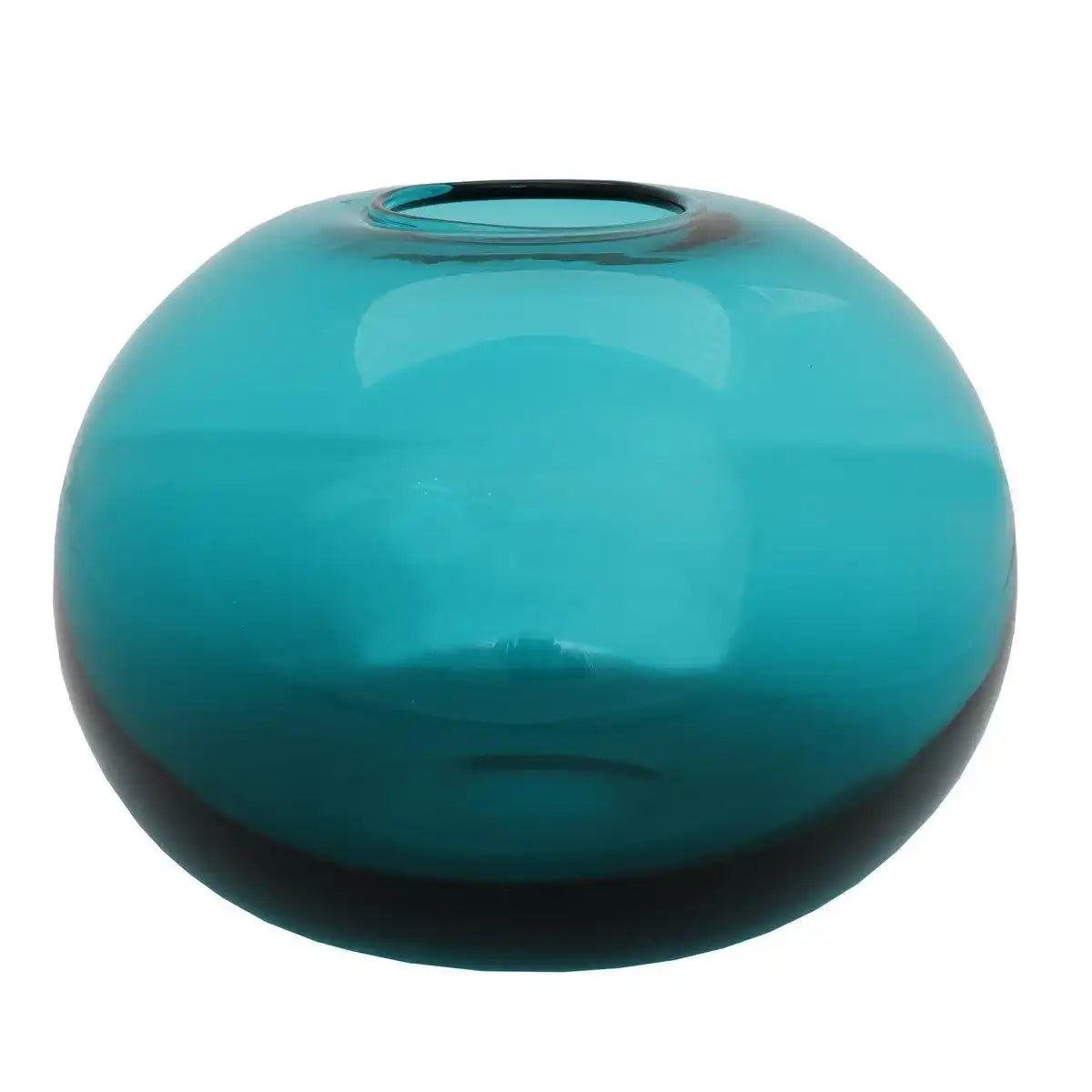 Brenno Designer Blumenvase Glasvase Grün Rauchglas Vase Handarbeit - HomeDesign Knaus