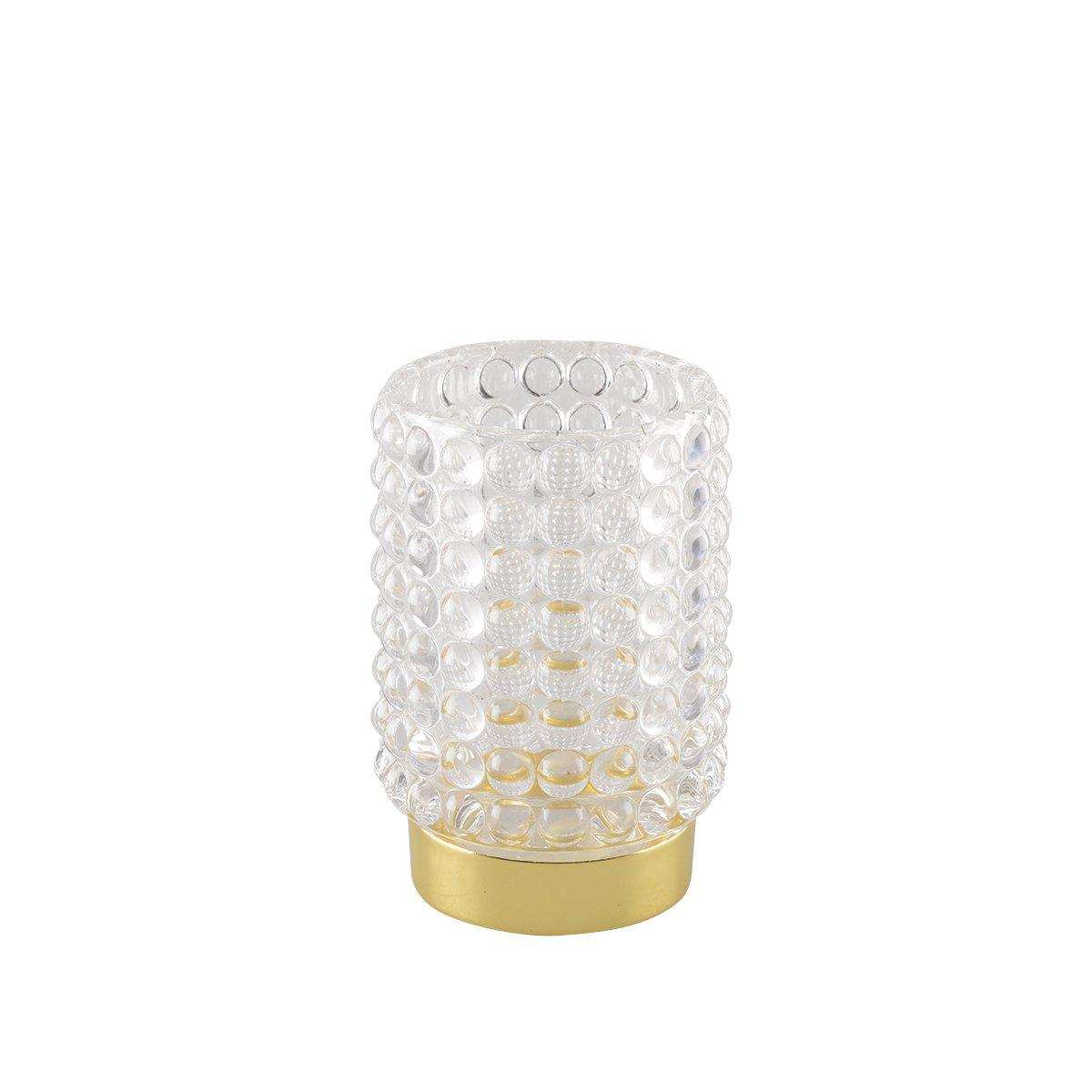 BUBBLE KERZENHALTER GOLDENER FUSS HÖHE 13CM - HomeDesign Knaus