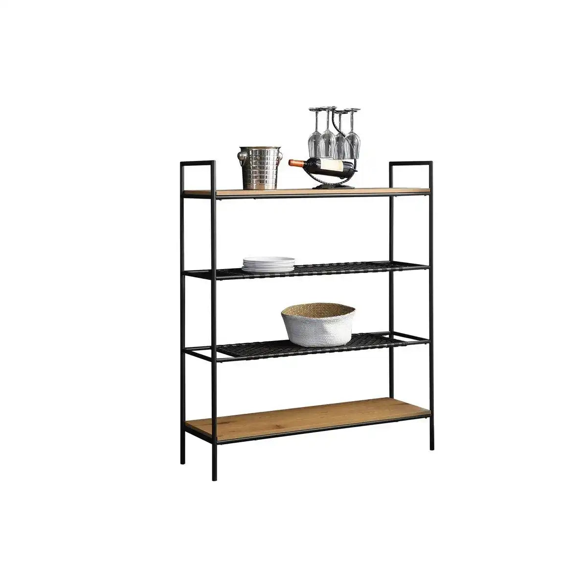 Bücherregal Natur/Schwarz - HomeDesign Knaus