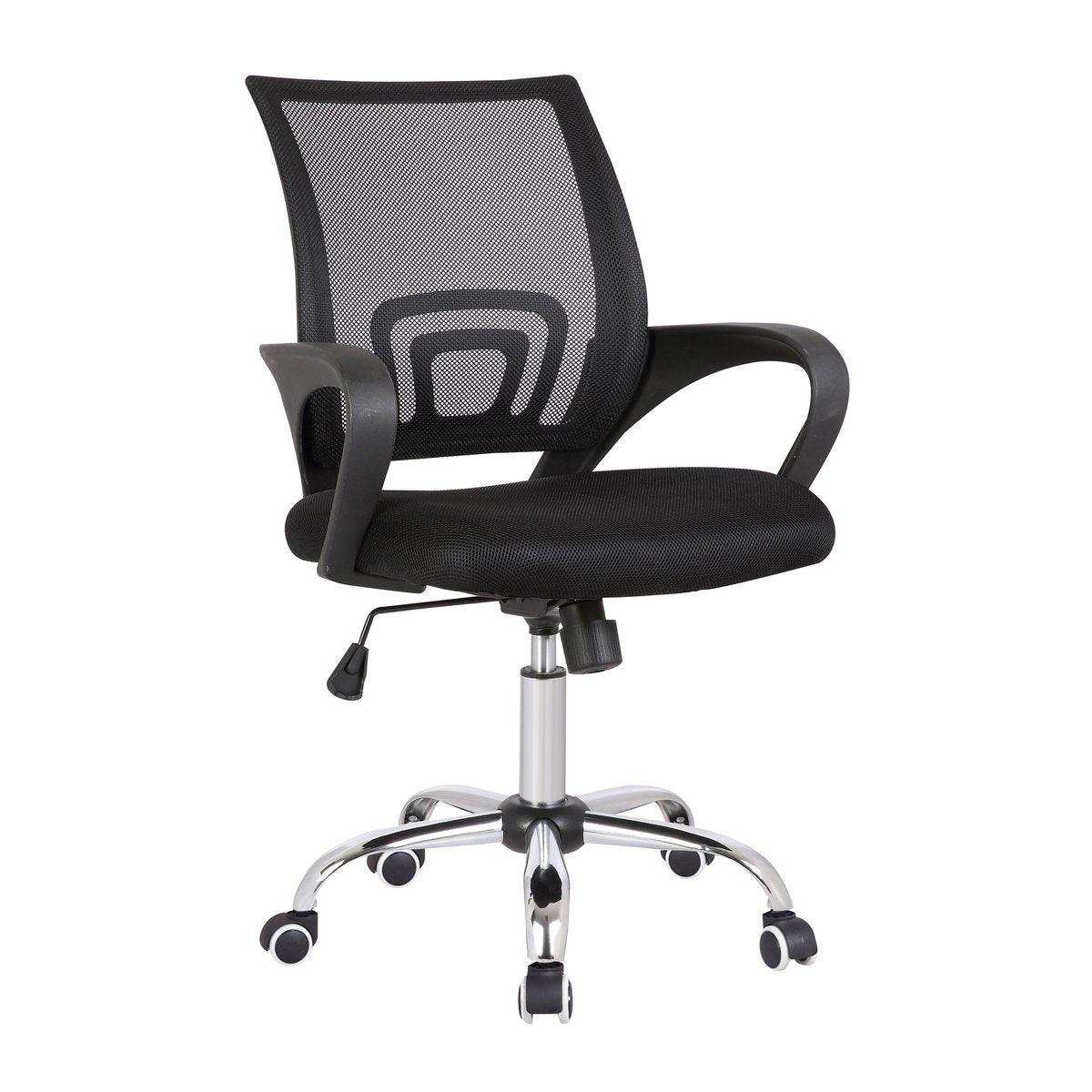 Bürostuhl mit Netzbespannung, schwarz/grau - HomeDesign Knaus