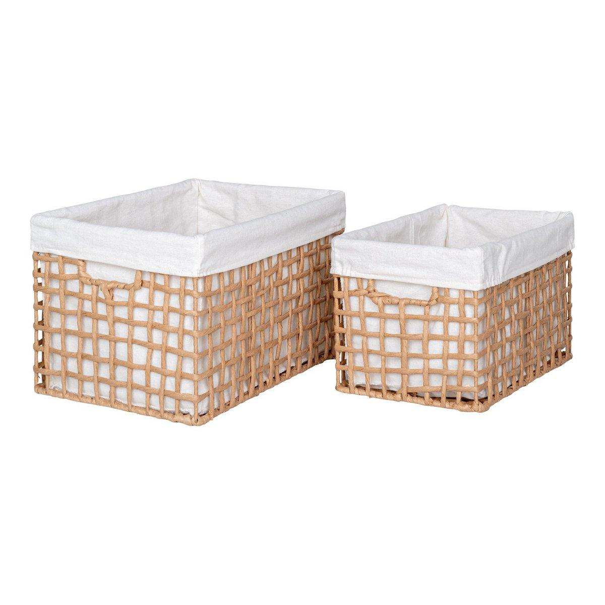 Bustelo Basket - Korb, Papier, natur, 2er-Set - HomeDesign Knaus