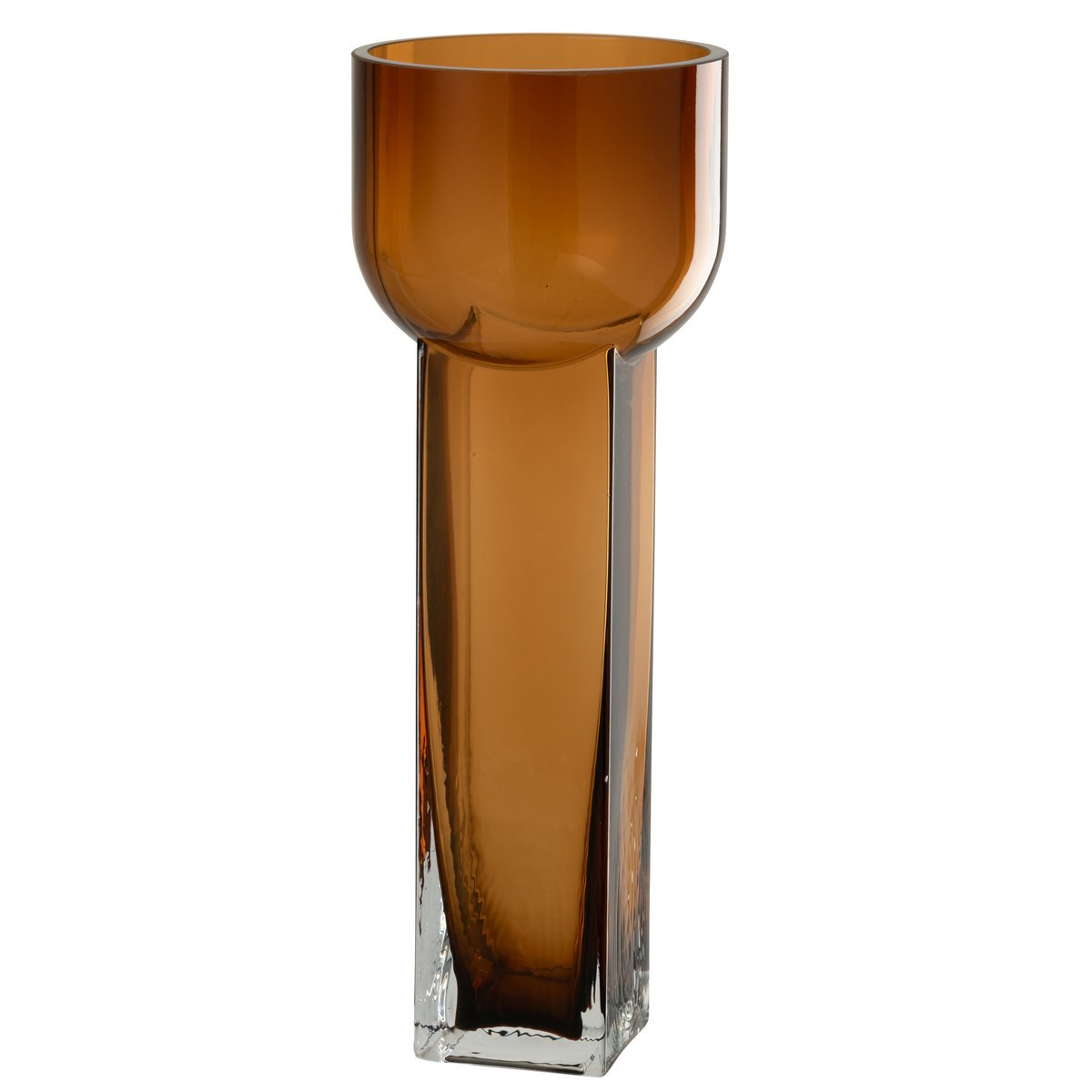 J-line Vase Carol Glass Braun groß