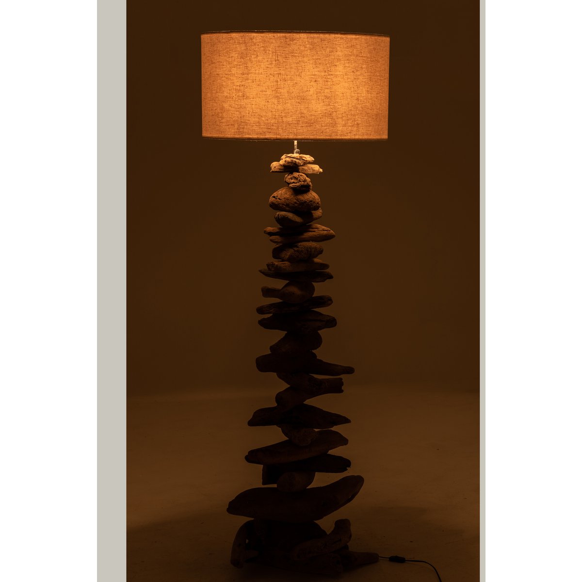 XXL Stehleuchte Lampe Holz Natur/Beige 170cm