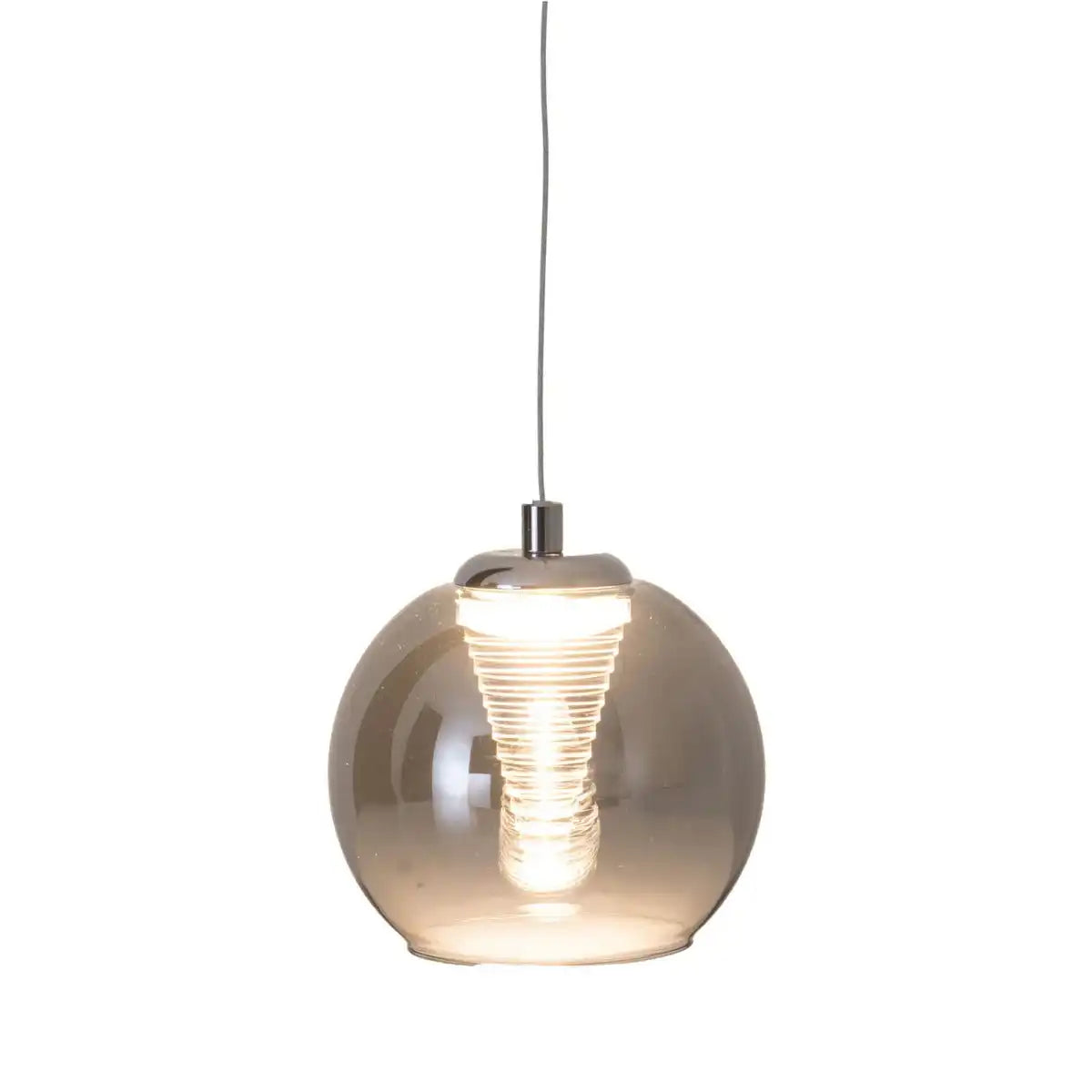 LED Pendelleuchte "VASO", Pendellampe aus Metall und Glas in anthrazit, mit fest verbauten LEDs, Hängelampe für Esszimmer und Wohnzimmer mit einem Øvon 14,5 cm.