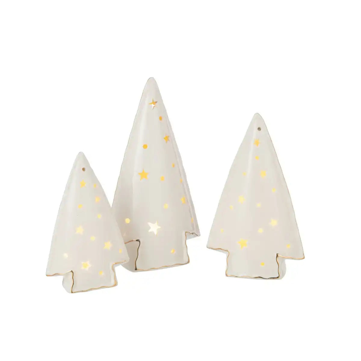 J-Line-Set von 3 Boom-LED-Sternen Clay White