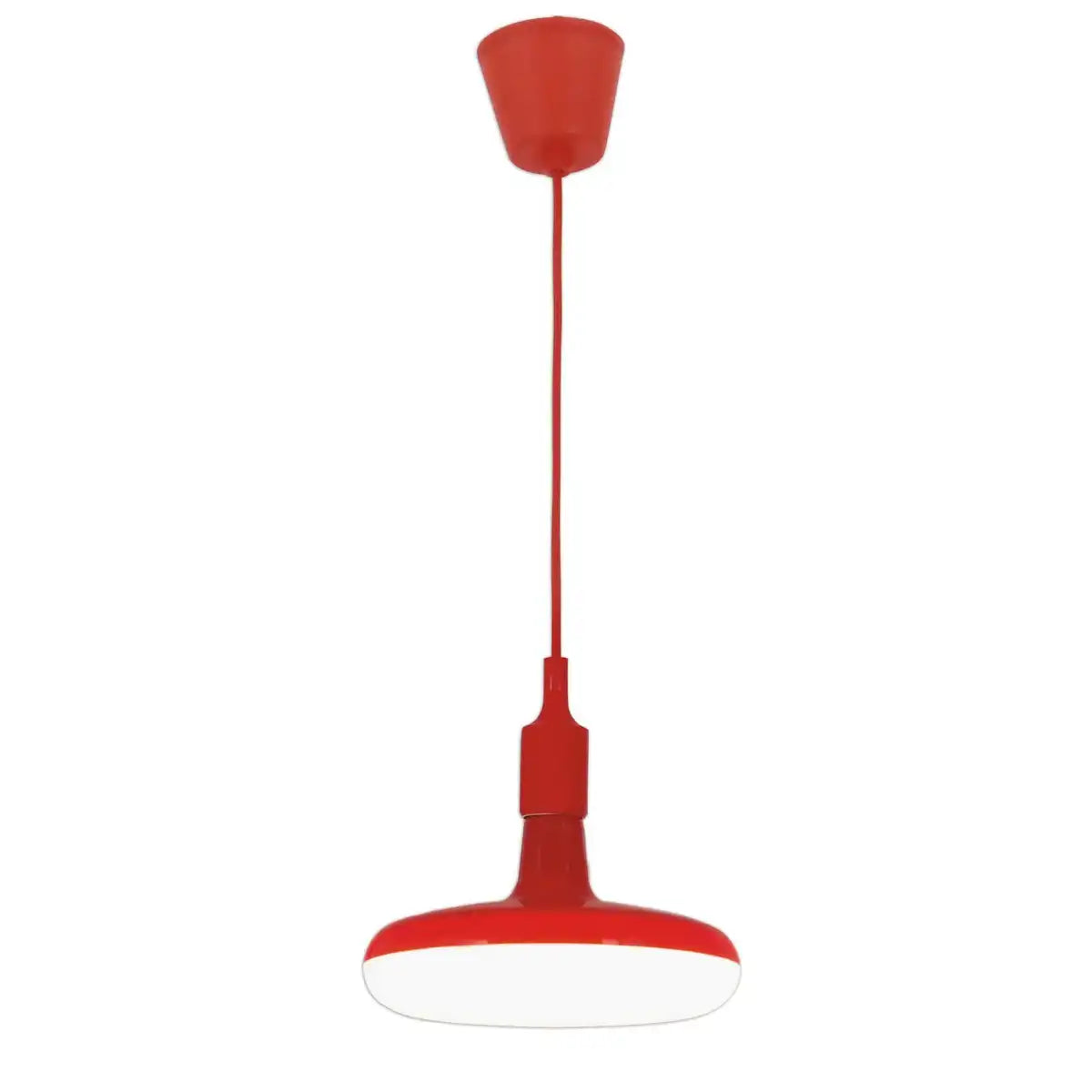 Pendelleuchte "UFO" LED rot, Hängelampe aus Kunststoff mit E27-Fassung inkl. Leuchtmittel