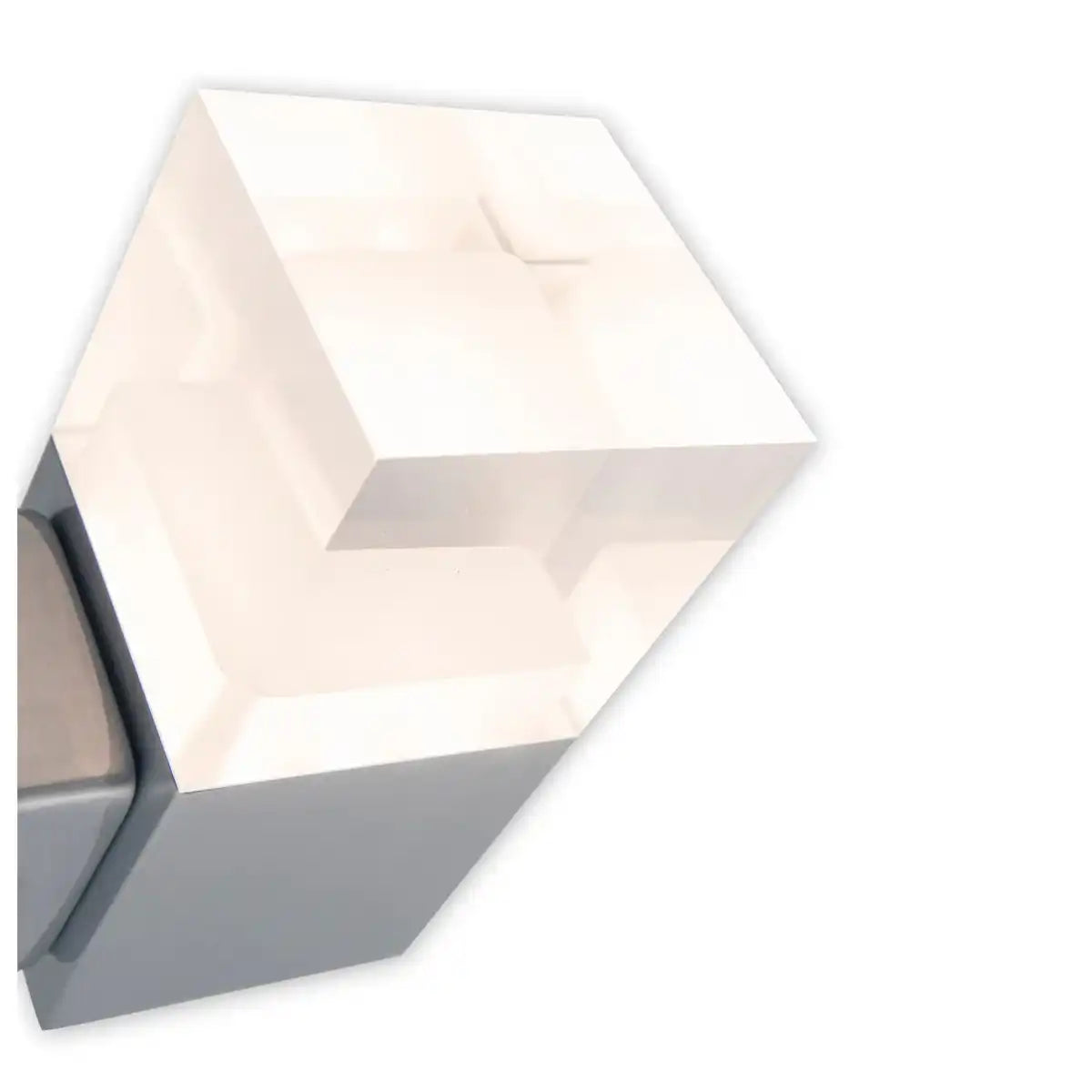 LED Außen-Wandleuchte "LEAH" aus Metall und Kunststoff in Stahl-blank, integrierte LED