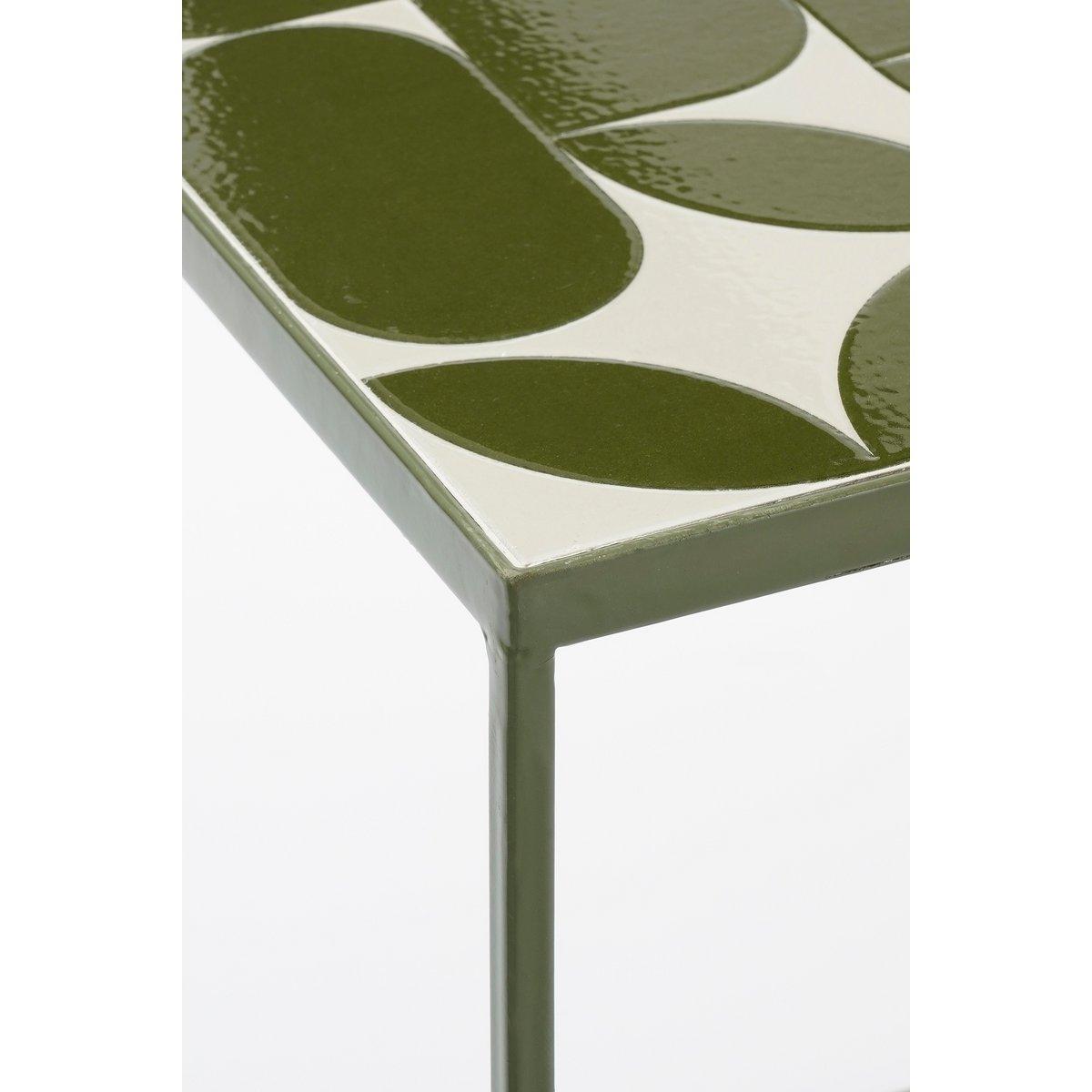 Bologna Side Table außerhalb - Satz von 2 - L38 x B38 x H48 cm - Metall - Grün