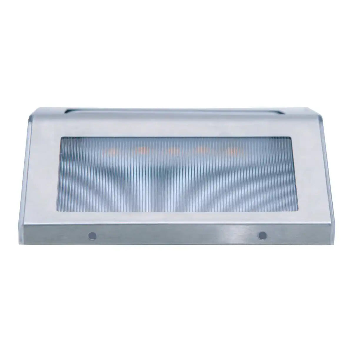 4er-Set LED Solar-Außenleuchte , für Außen, Wandleuchte - Metall und Kunststoff in Stahl-blank, mit integrierter LED
