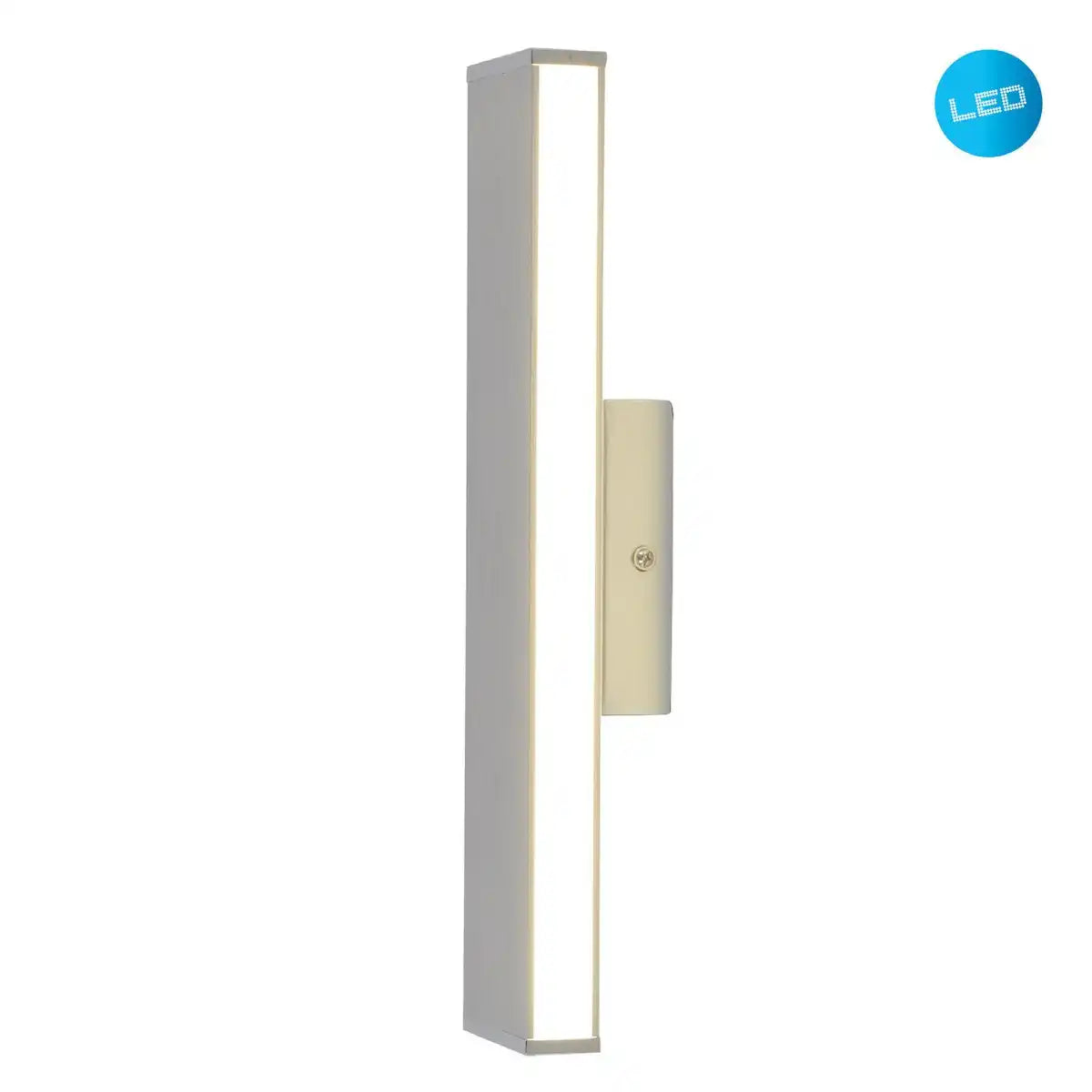 LED Wandleuchte "DUBAI", moderne Wandlampe aus Aluminium und Kunststoff, fest verbaute LEDs, 32 cm lang bzw. hoch. Ideal für die Ausleuchtung von Eingangsbereichen, Fluren, zur Strukturierung von großen Wandflächen