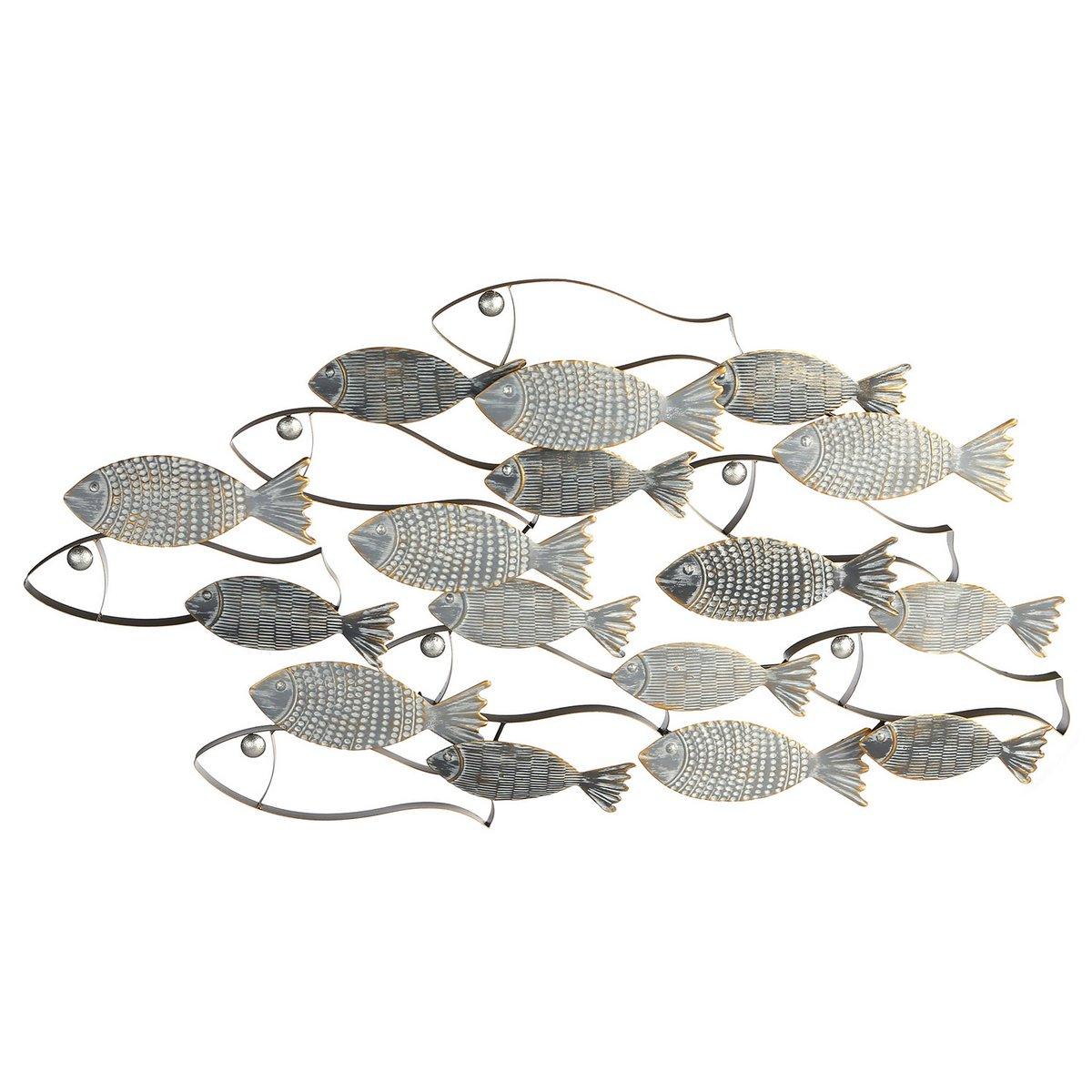 Metall Wandrelief "Pesce"