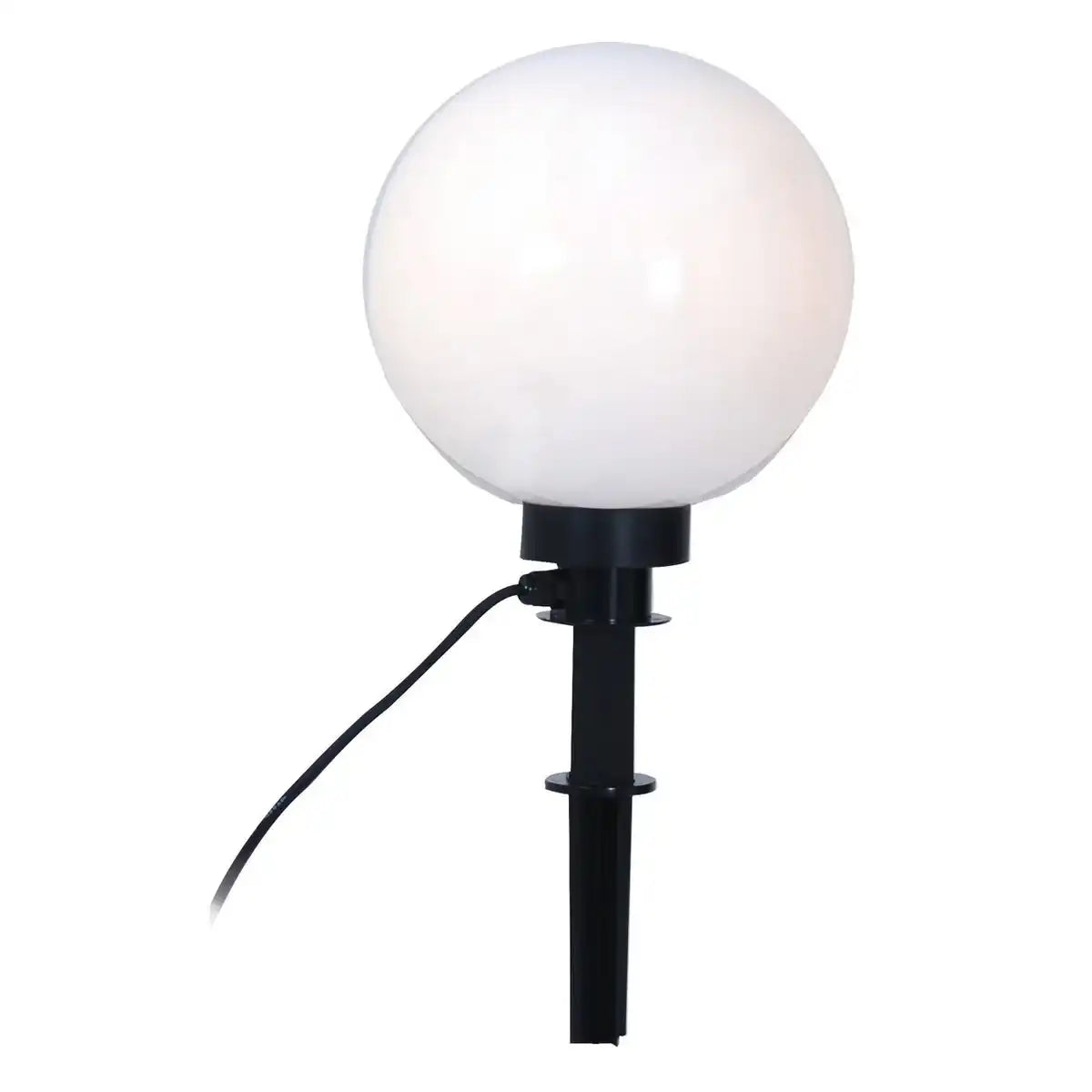 Außen Kugelerdspieß "BALL" D: 50 cm , für Außen, Erdspieß aus Kunststoff , Weiß, E27 , - Wegeleuchten
