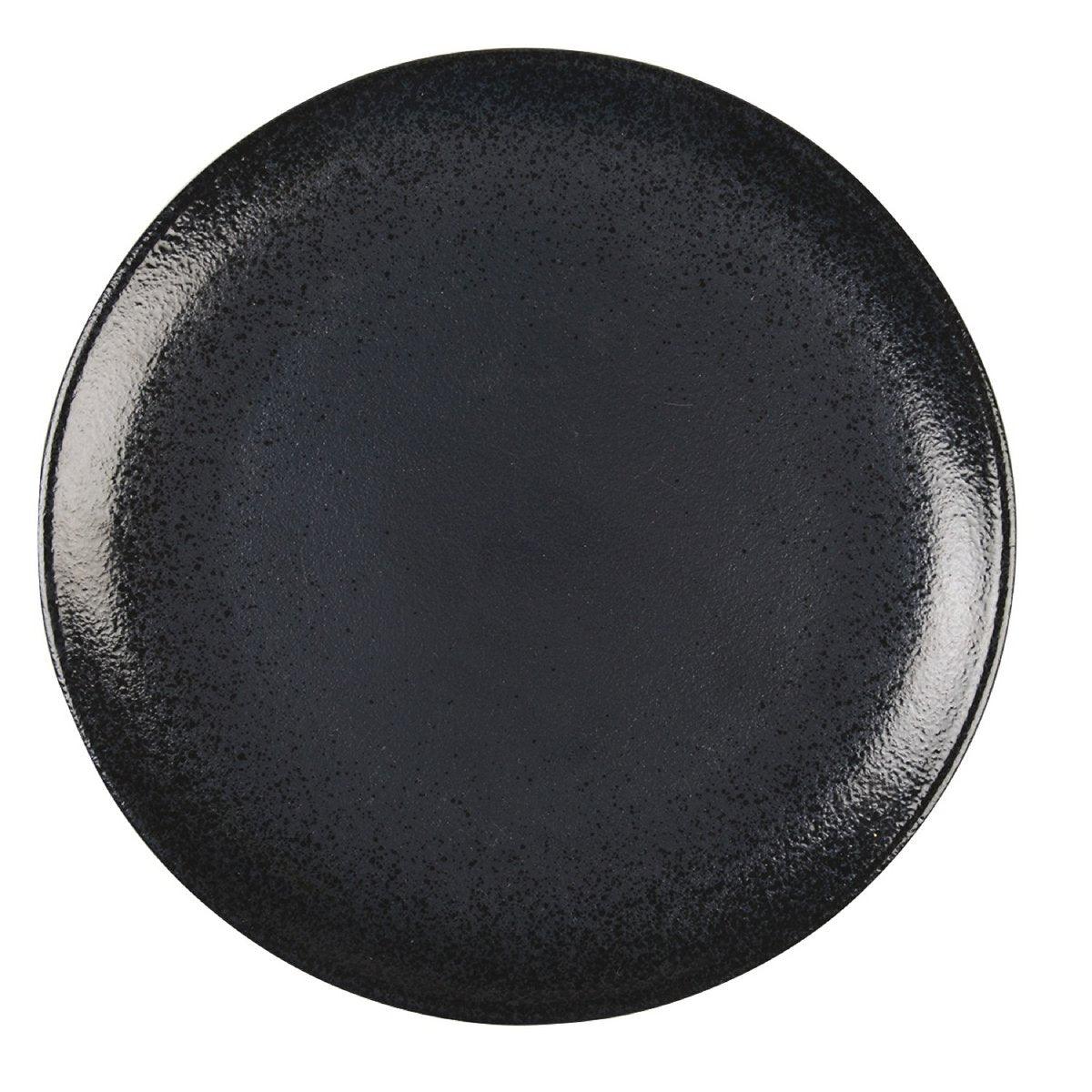 SCHWARZE FLACHPLATTE MIT ECLAT 27CM