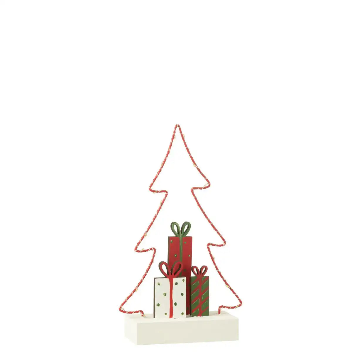 J-Line Weihnachtsbaum+Geschenke LED Weiß/Rot/Grün Klein