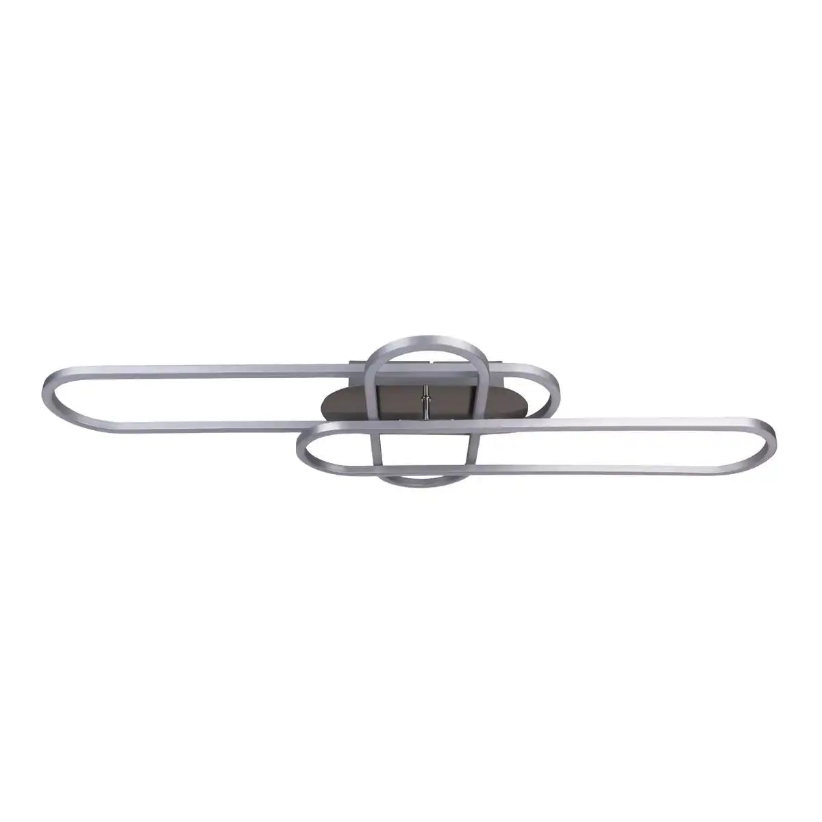 LED-CCT-Deckenleuchte "CARLON" aus matt-silbernem Aluminium und Kunststoff, mit integrierter LED, 120 cm lang