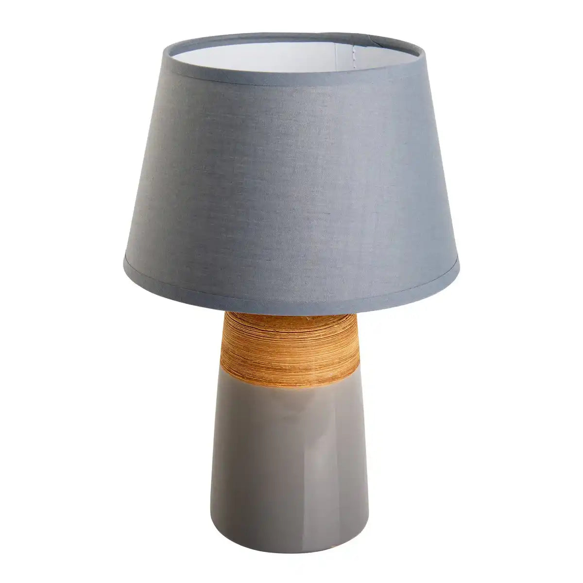 Keramik Tischleuchte "TALIA", Tischlampe aus Keramik, beige/grau, mit E14-Fassung, für Esszimmer, Wohnzimmer, Diele oder Büro, 31 cm hoch