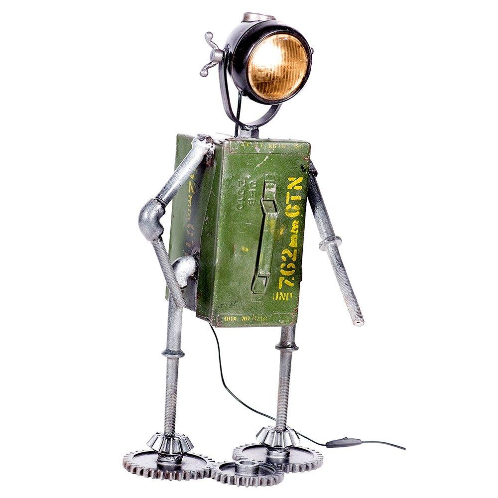 Lampe"Robot"Eisen,grünStaurraum H.72cm