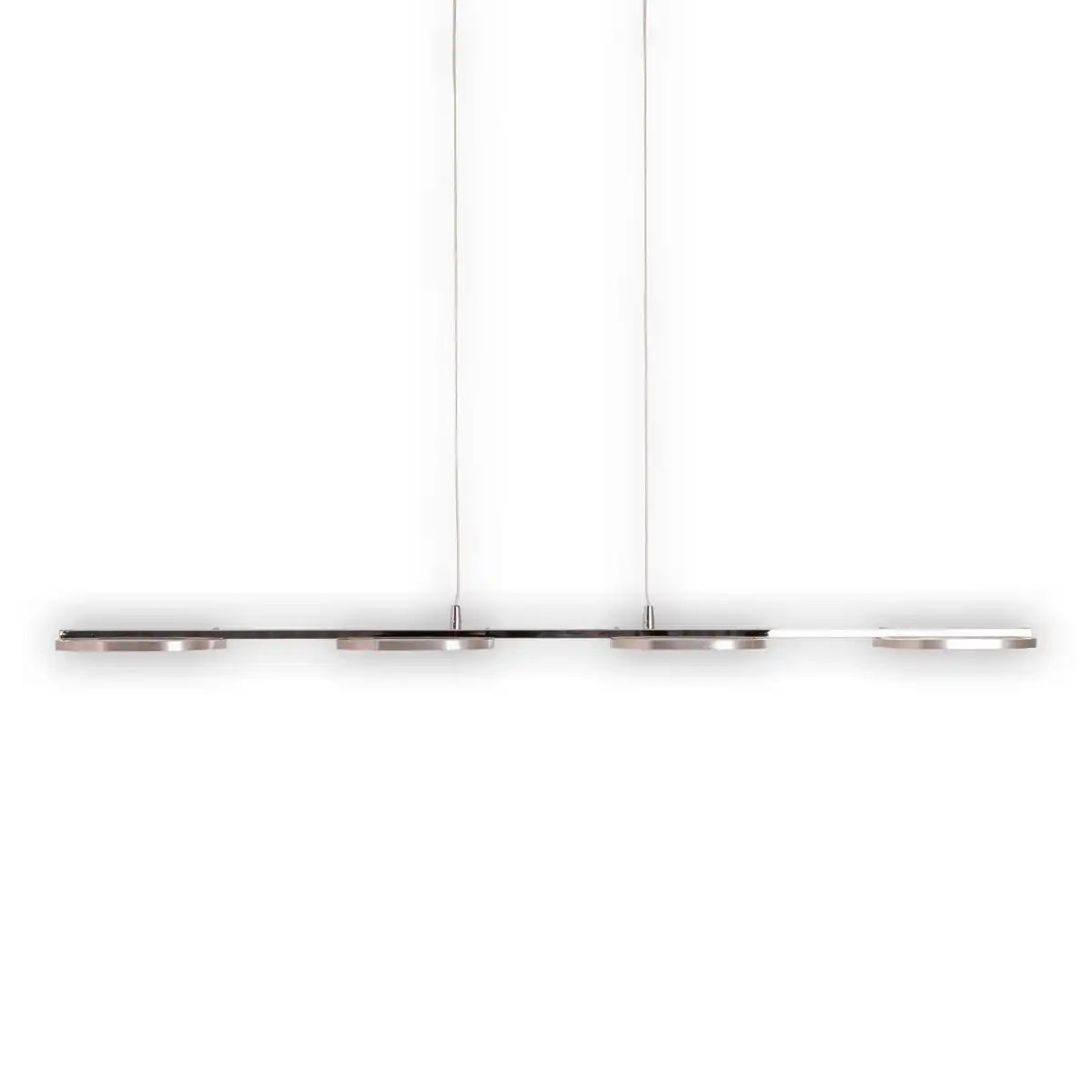 LED Pendelleuchte "BEAM" aus Metall und Kunststoff in Stahl-blank, mit integrierter LED