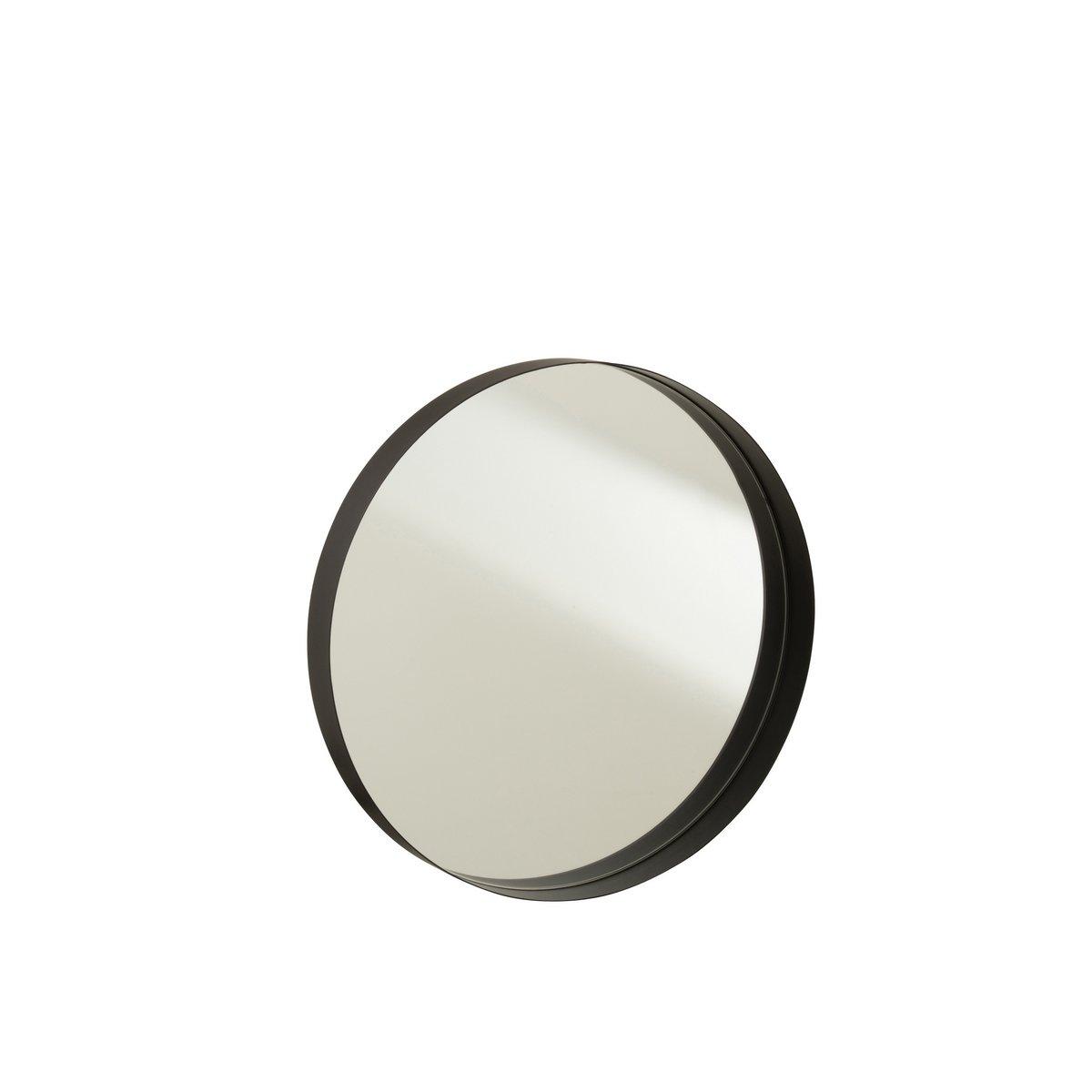 J-Line Spiegel Round Edge – Metall – Schwarz – mittelgroß