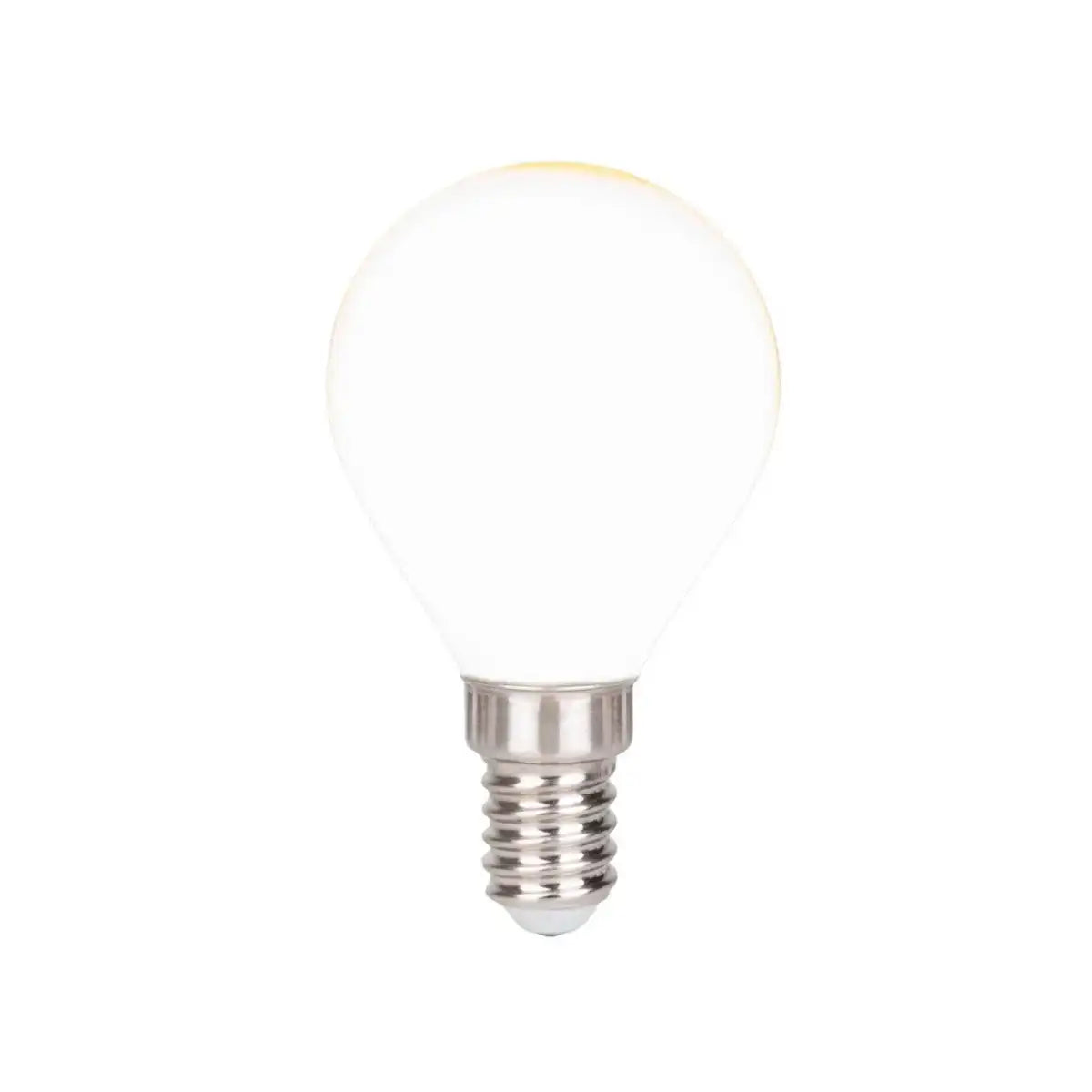 6er-Set LED Leuchtmittel mit E14-Fassung, Birnenform 4 Watt, aus Metall und Glas, milchig