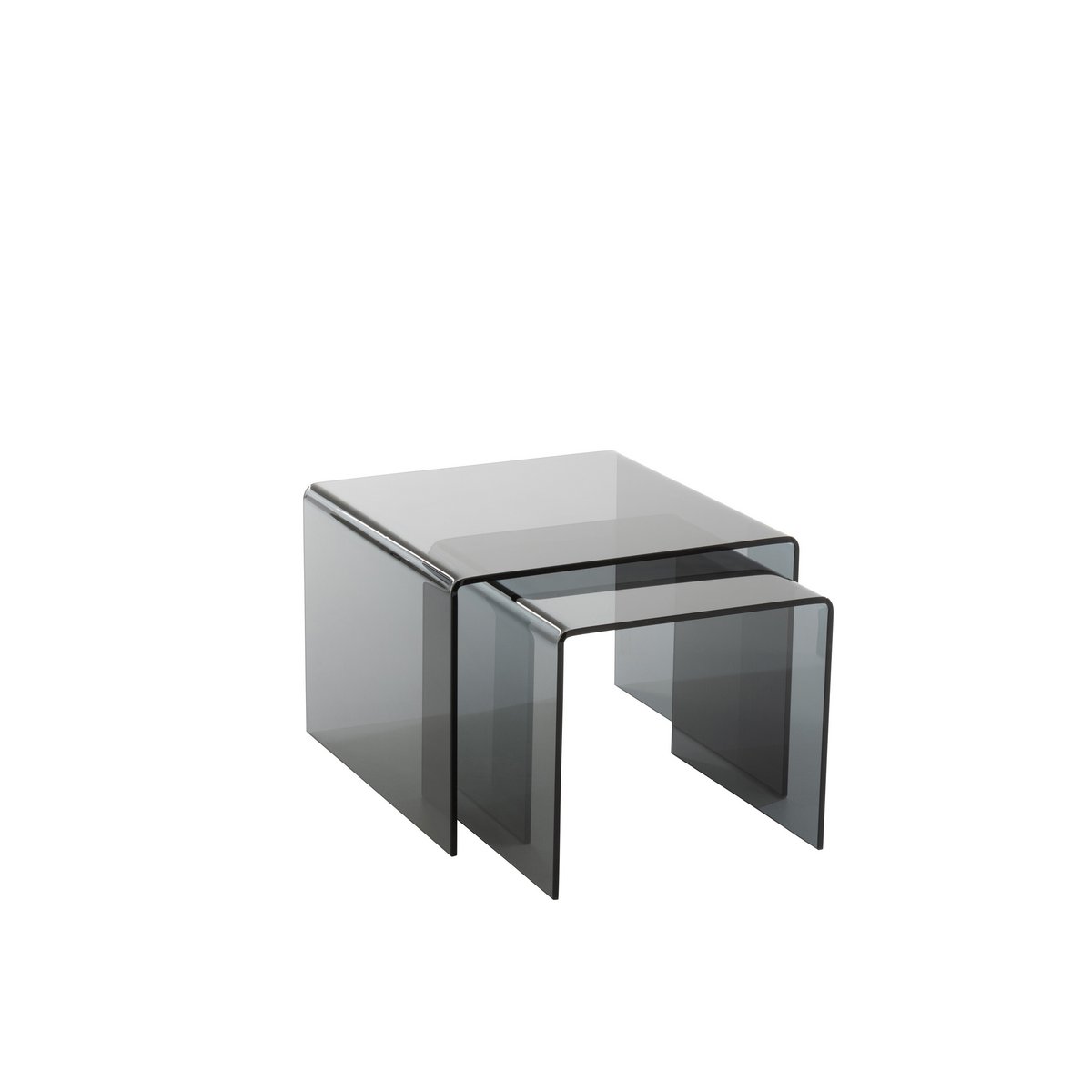 J-Line Beistelltisch – Glas – Schwarz