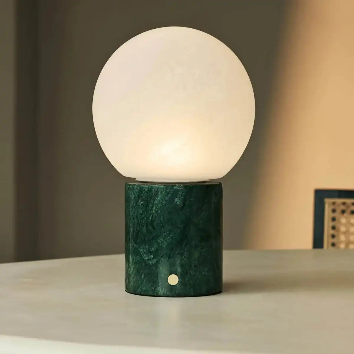 METSU Green / Verde Alpi - Klassische Marmorlampe mit 3 hellen Farben und Dimmfunktion