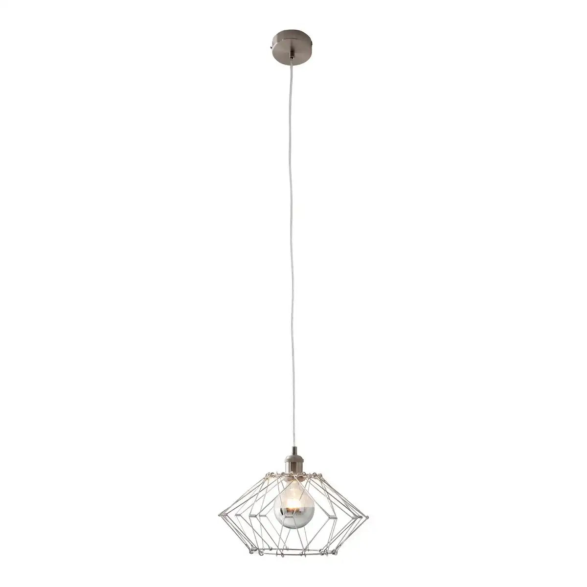 Metall-Pendelleuchte "FYN" D:40cm silberfarben