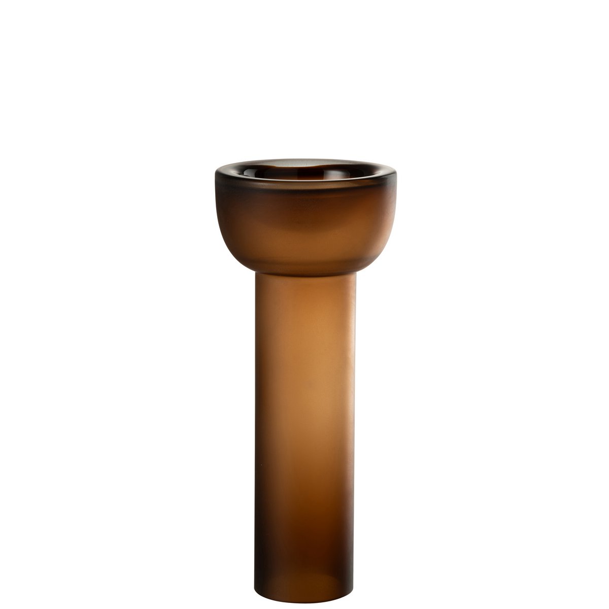 J -Line Vase/Candlestick Yoko - Glas - braun - groß - 38 cm hoch