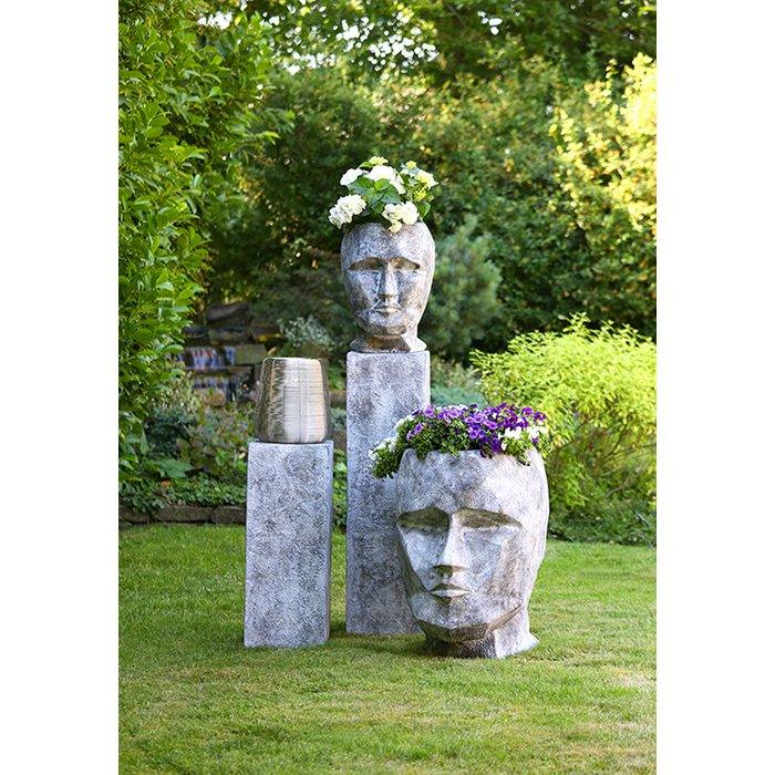 Magnesia Pflanzgefäß "Head" graubetonoptik H.45cm