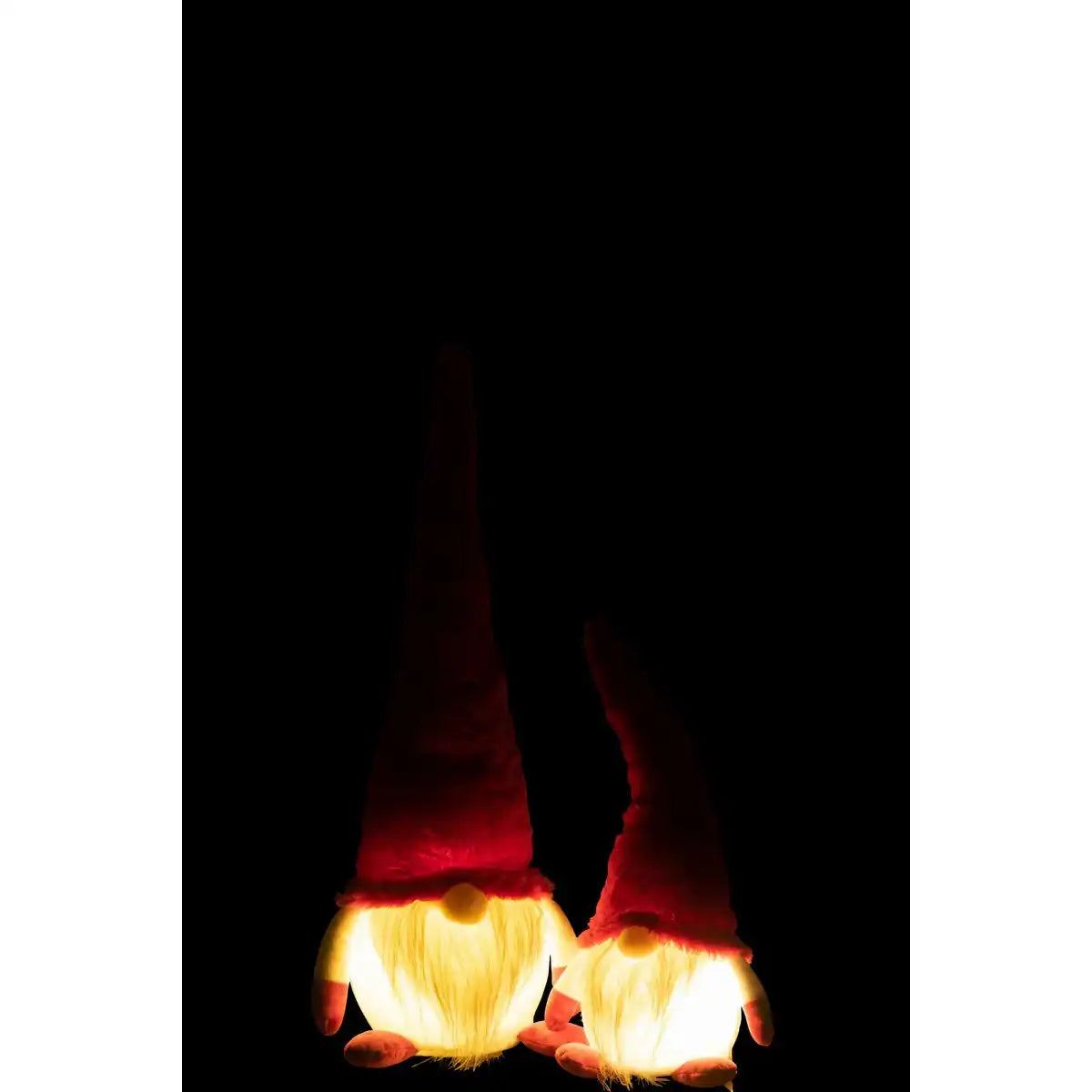 J-Line Gnome+Led Textil Rot/Weiß Groß