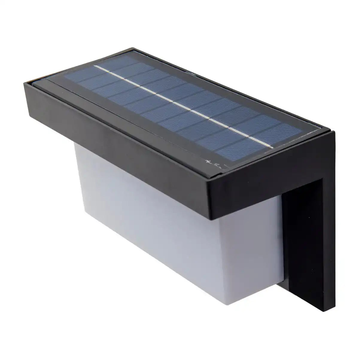 LED Solar Außenwandleuchte mit Bewegungsmelder , für Außen, Wandleuchte - Kunststoff in Schwarz, mit integrierter LED
