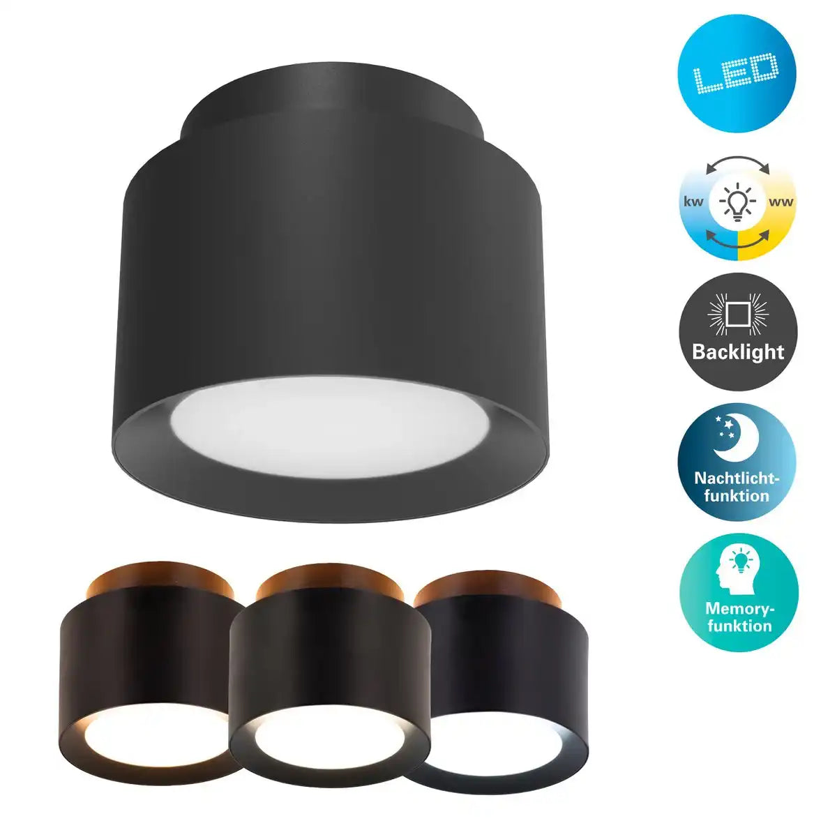 LED Spot D: 11,5cm schwarz "TRIMES"