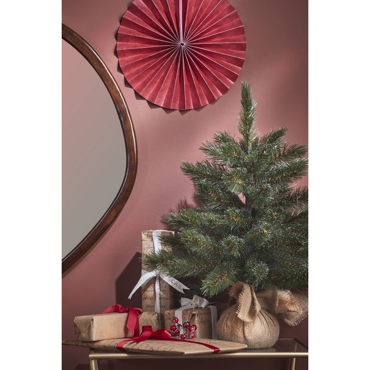 Künstlicher Weihnachtsbaum aus Jute – H60 x Ø46 cm – Grün