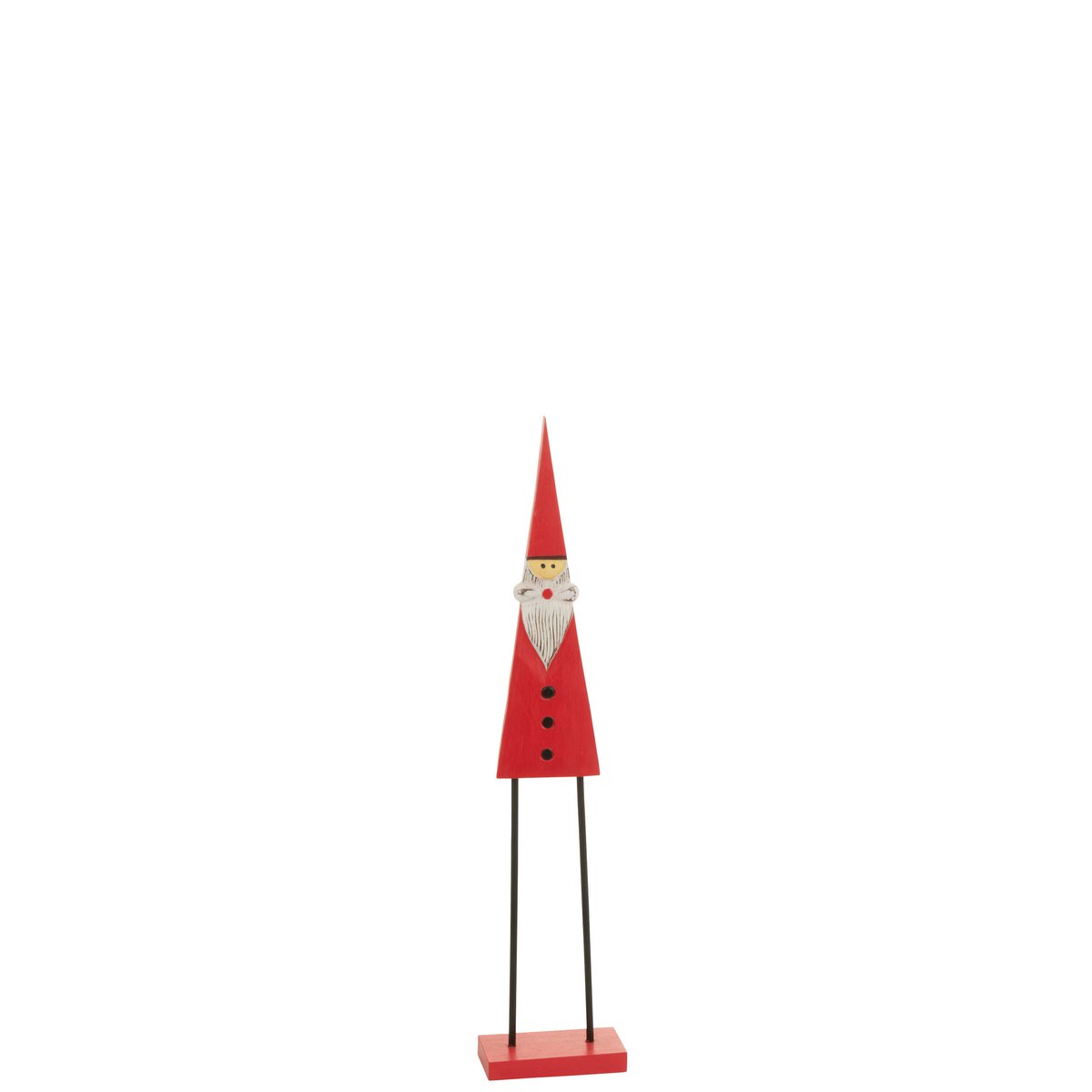 J-Line Weihnachtsmann zu Fuß, Holz, Rot, klein