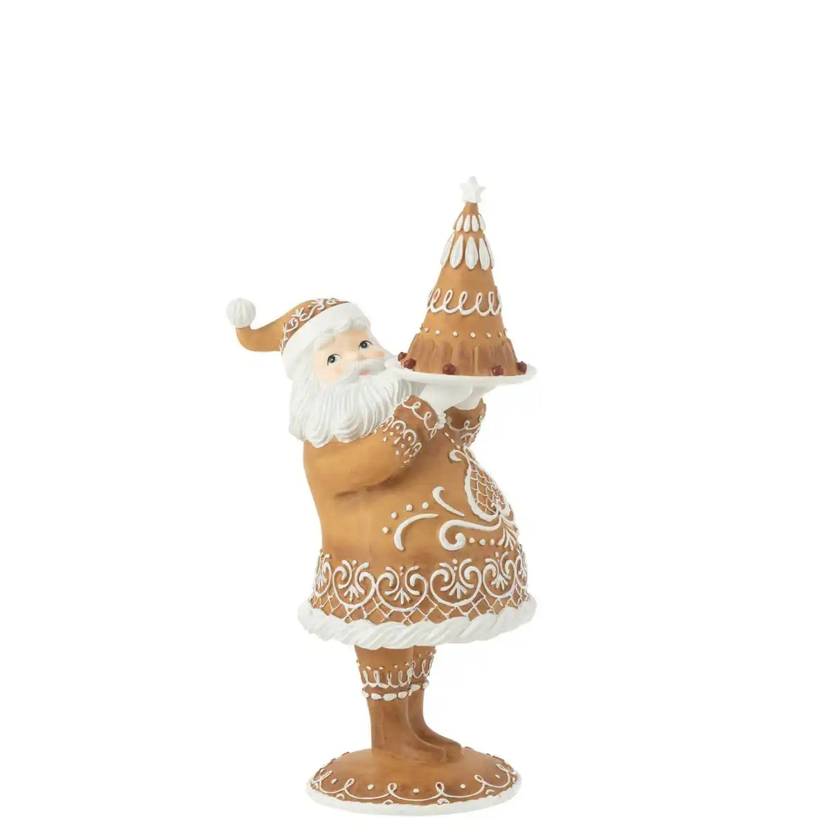 J-Line Lebkuchen-Weihnachtsmann-Kuchen, Resine Brown