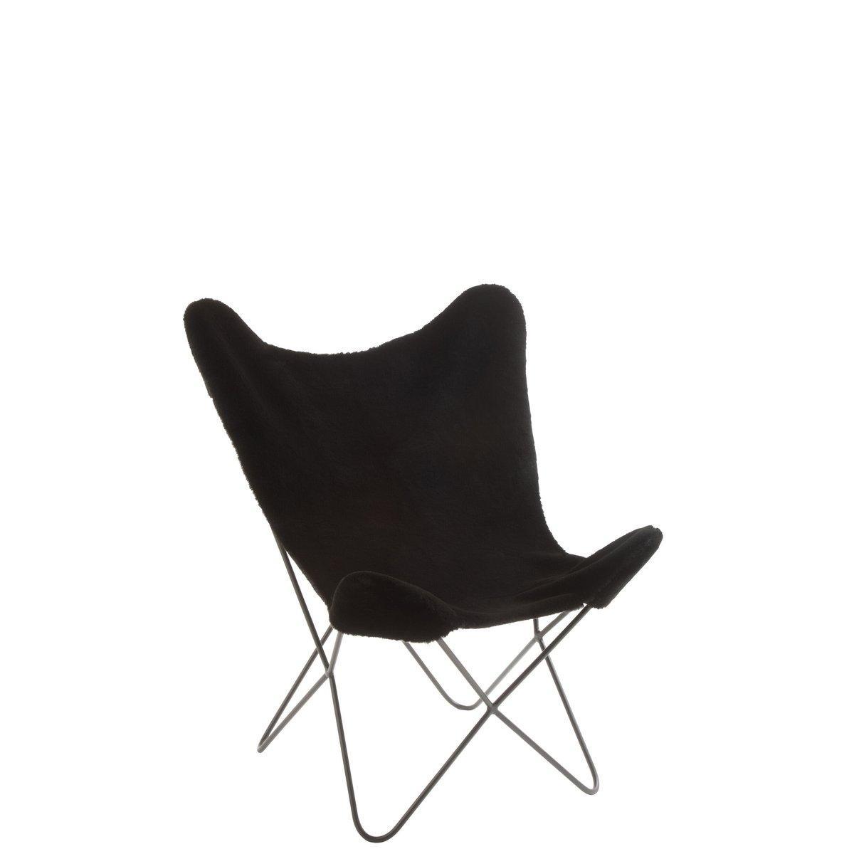 J-Line Bezug Butterfly Chair Cutie – Kunststoff – Schwarz
