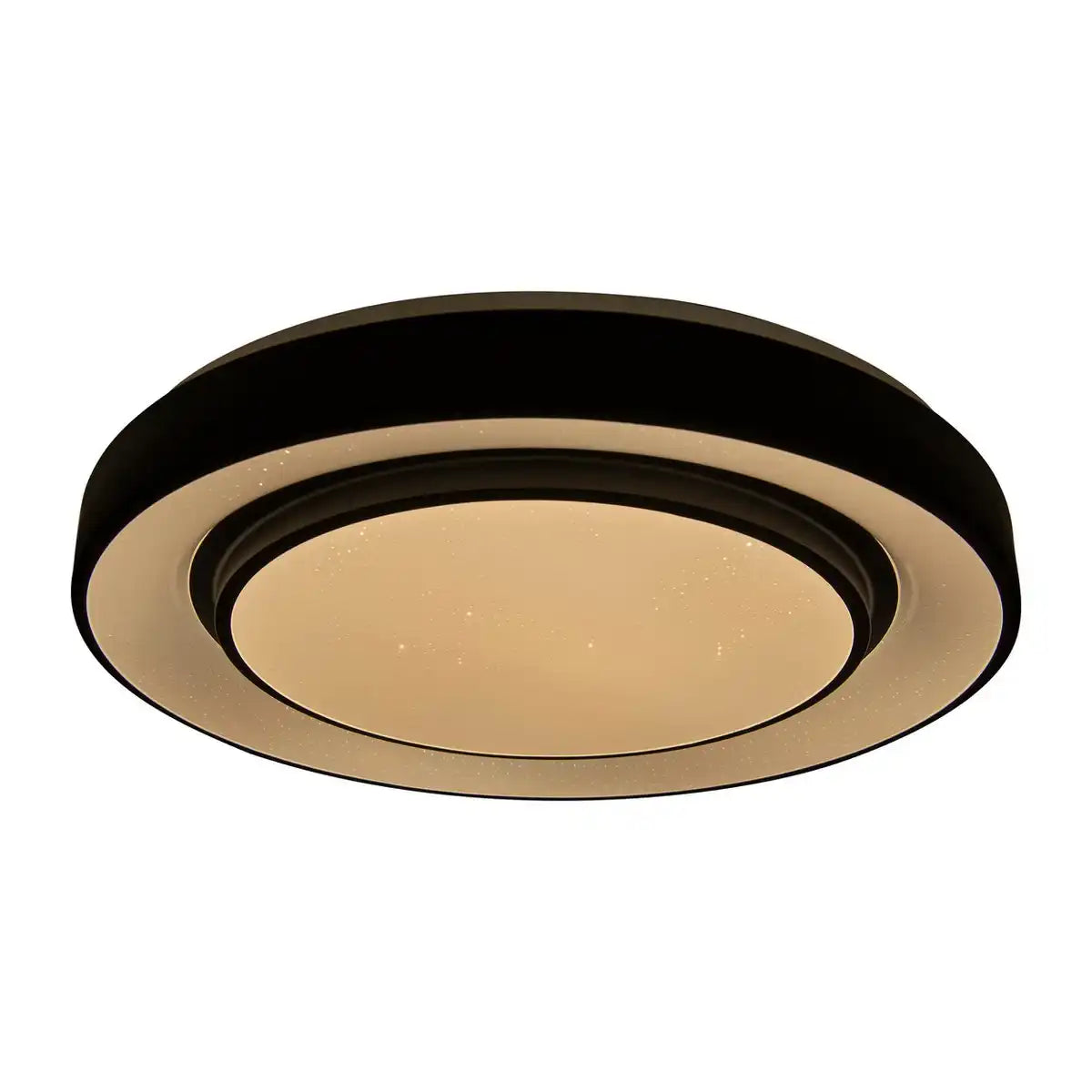 LED Deckenleuchte "MONTEREY" Ø 47,5cm, viele Funktionen, aus Metall und Kunststoff in Schwarz,, mit integrierten LEDs, Beleuchtung für Wohnräume, Flur oder Büro