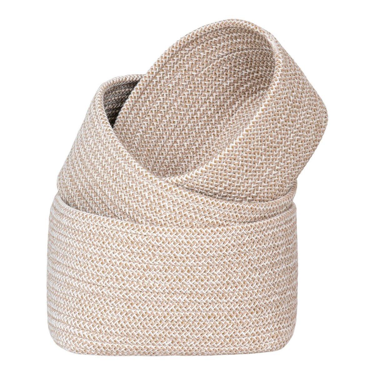 Cadima Basket - Korb, Baumwolle, Beige, 3er-Set - HomeDesign Knaus