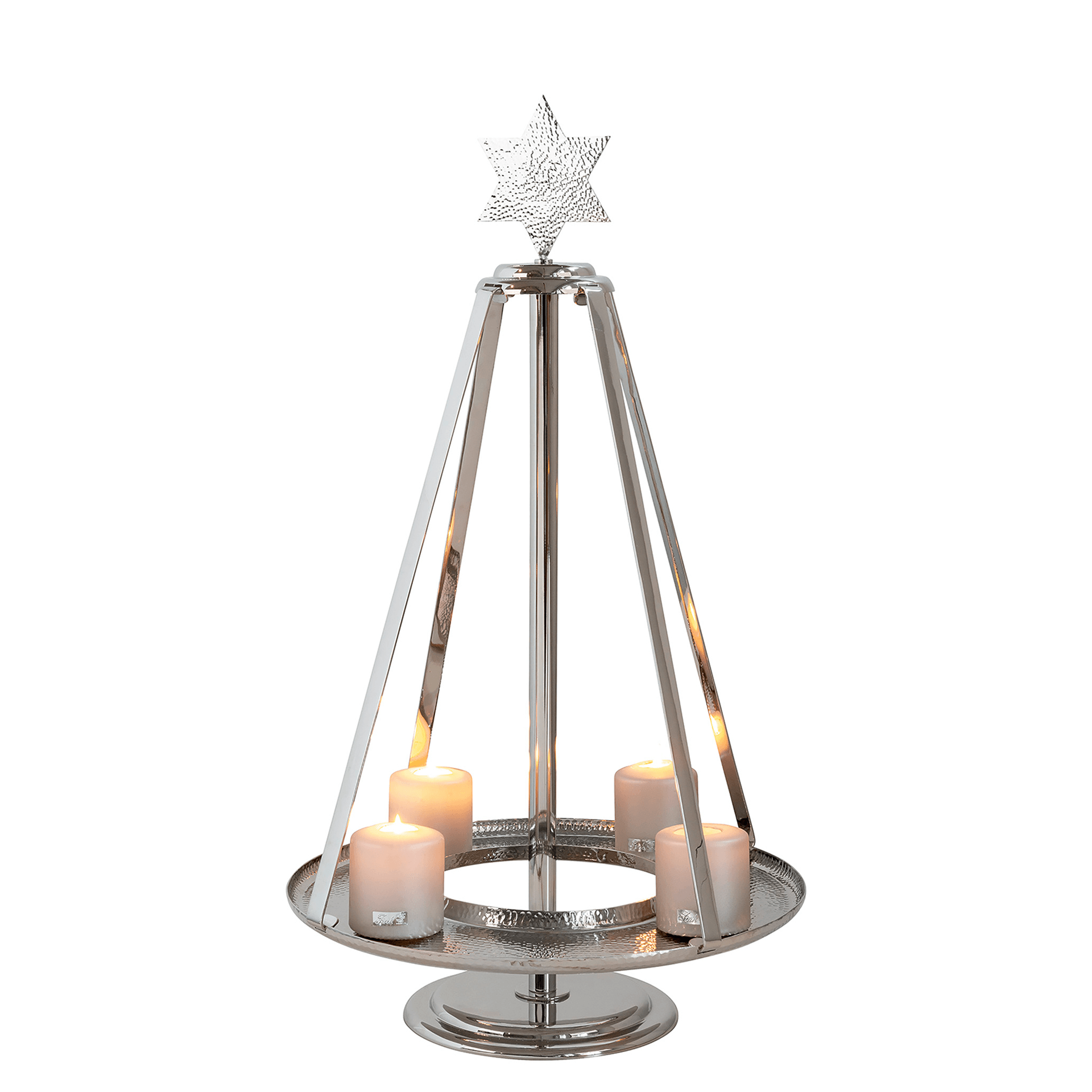 Carus Tischkranz Kerzenleuchter Adventskranz aus Aluminium Handarbeit - HomeDesign Knaus