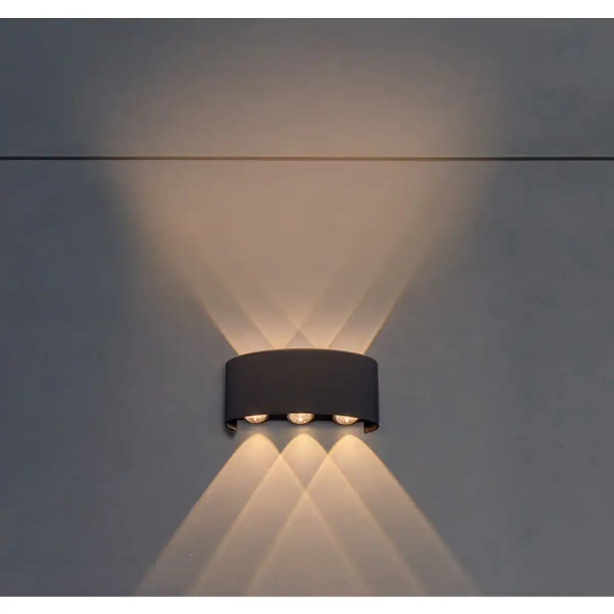 LED Außenwandleuchte "AURON" , aus Metall in Anthrazit, mit integrierter LED
