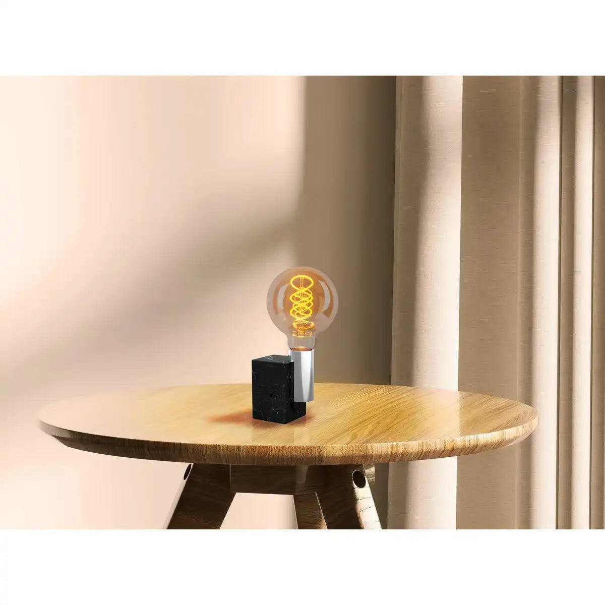 LED Leuchtmittel "DILLY" 3er-Set mit E27-Fassung, 4 Watt Ø 9,5cm, aus Metall und Glas, amber