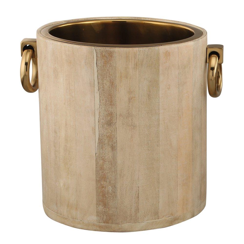 Holz Champagner Holz Metall Dore 25x30x28cm Eimer
